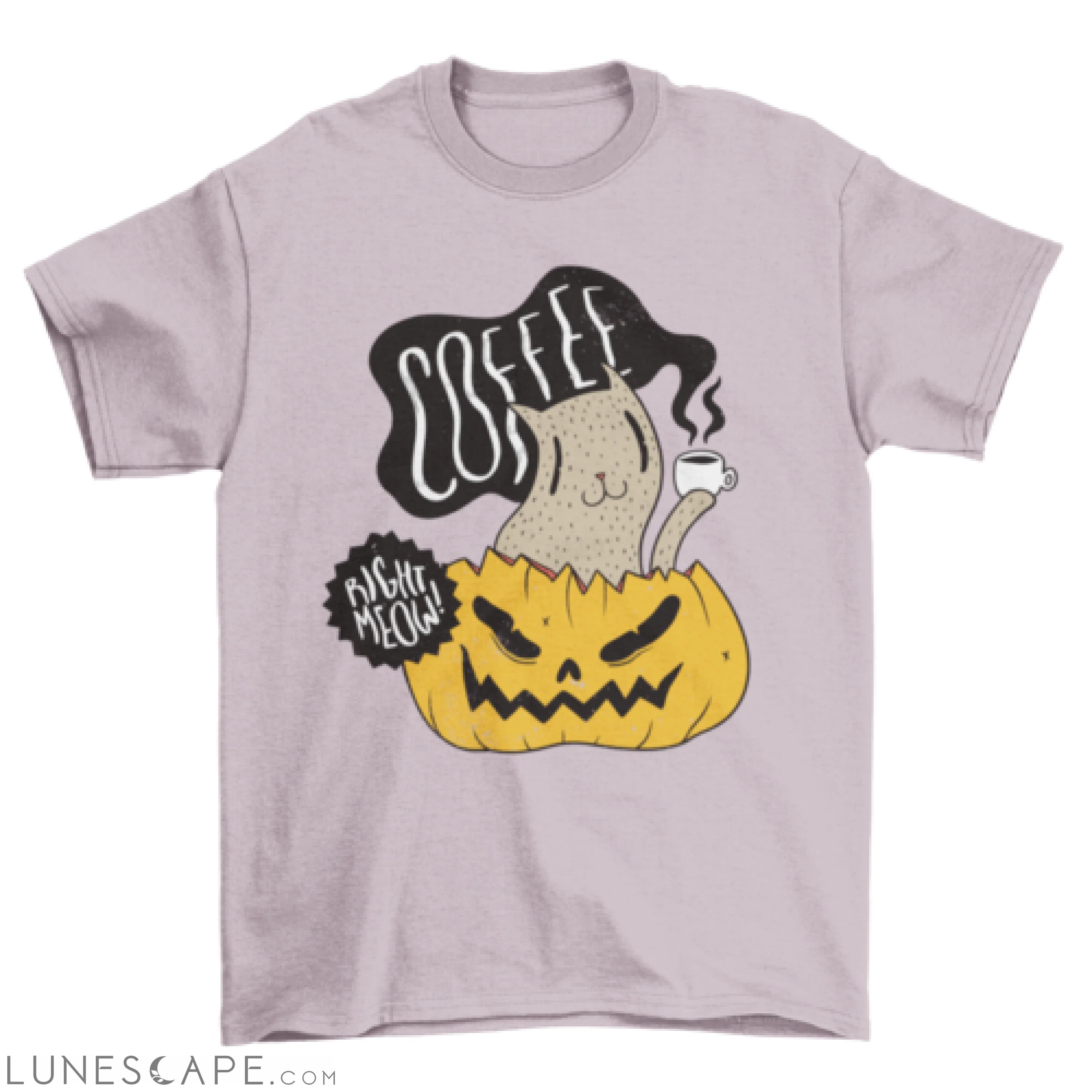 Coffee right meow t-shirt LUNESCAPE