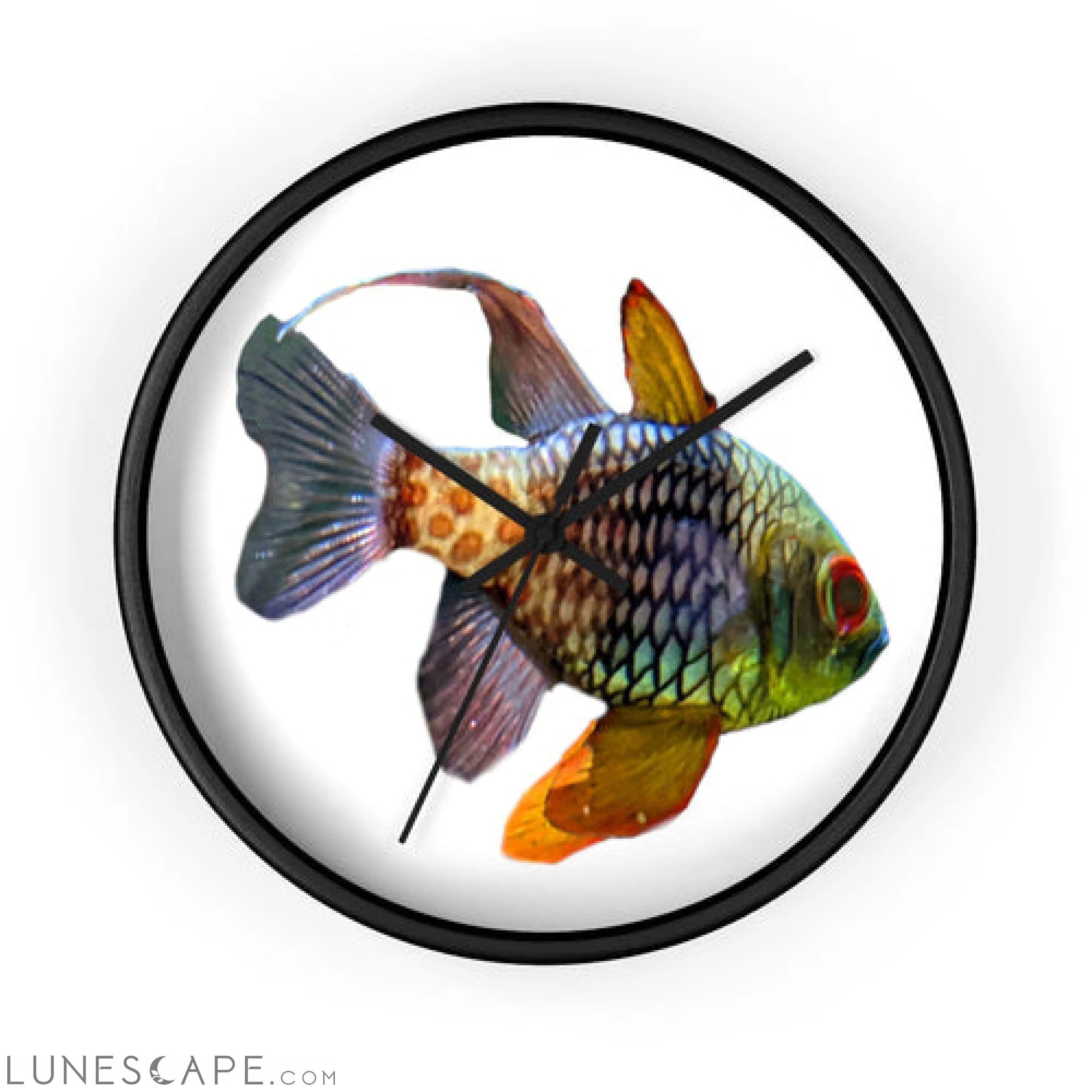 Colored Fish Wall clock LUNESCAPE