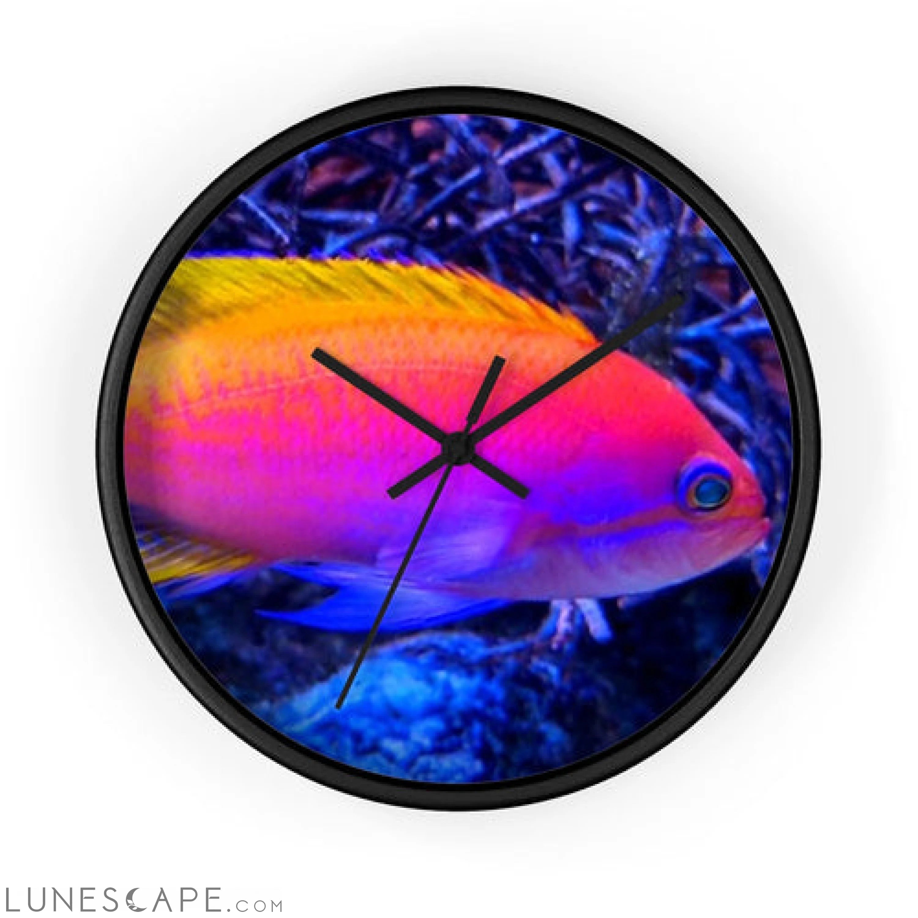 Colored Fish Wall clock LUNESCAPE