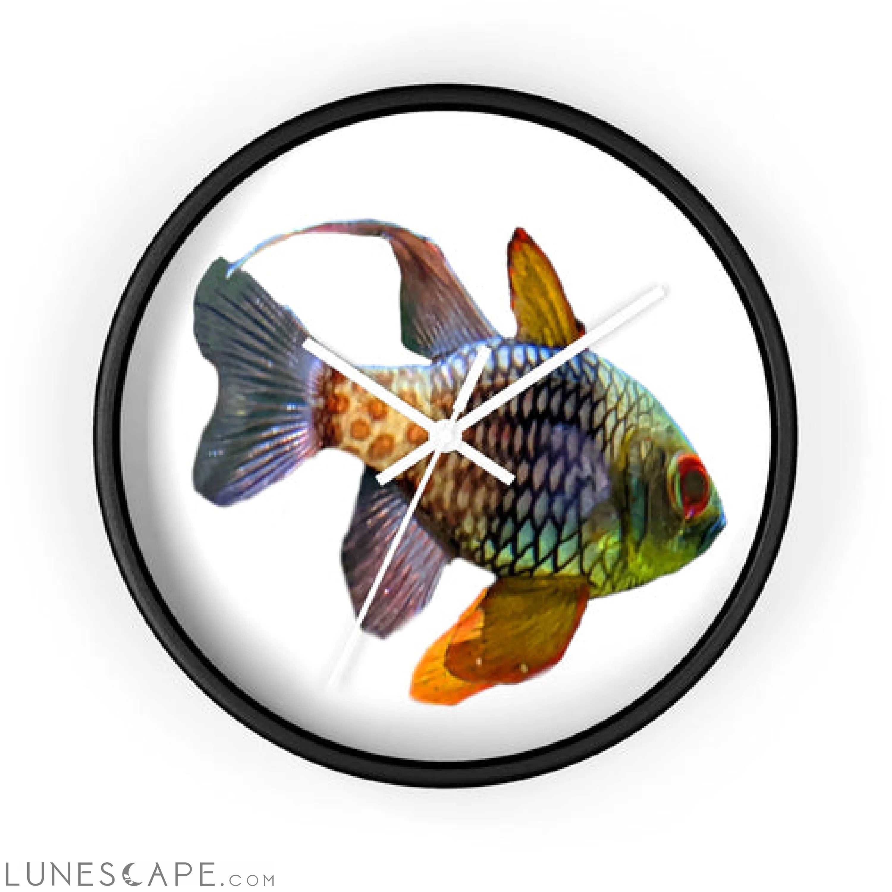 Colored Fish Wall clock LUNESCAPE