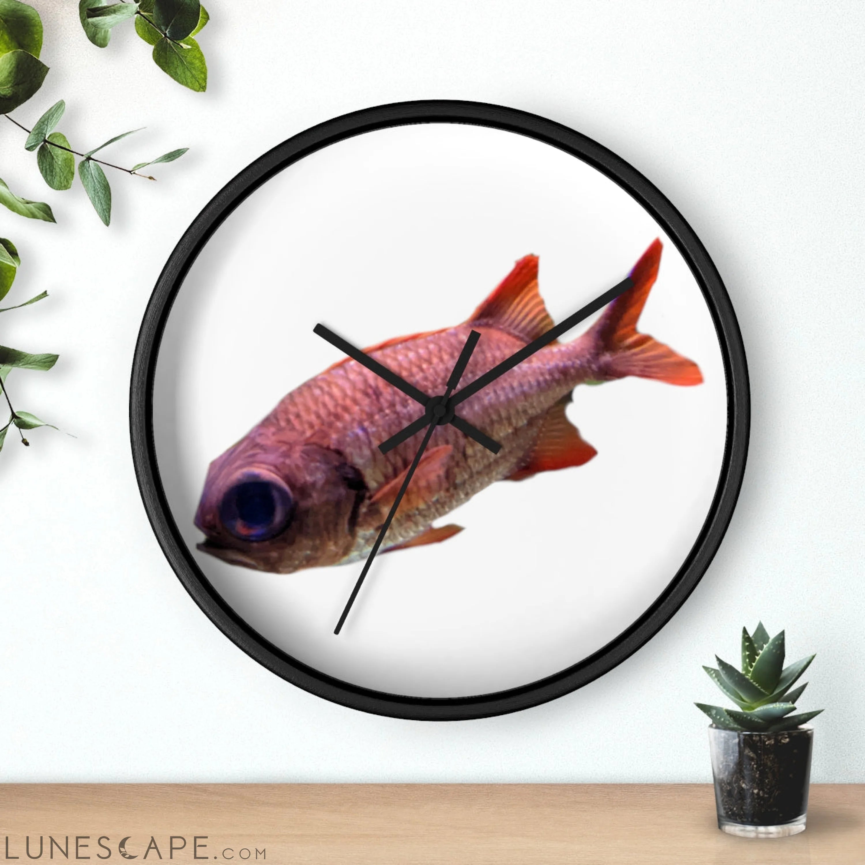 Colored Fish Wall clock LUNESCAPE