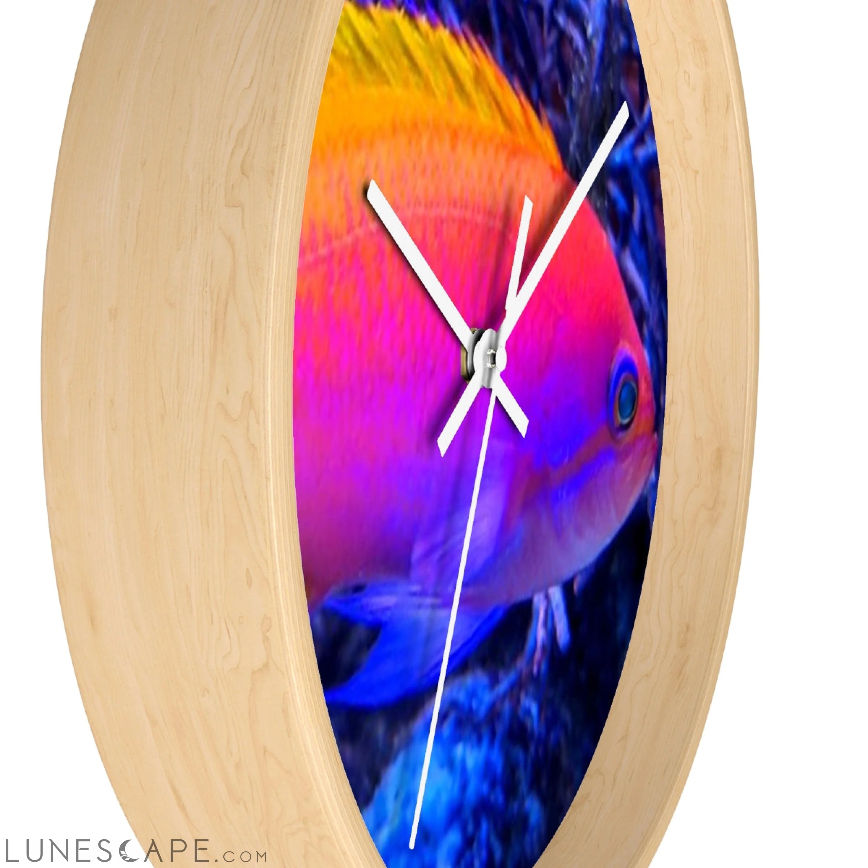 Colored Fish Wall clock LUNESCAPE