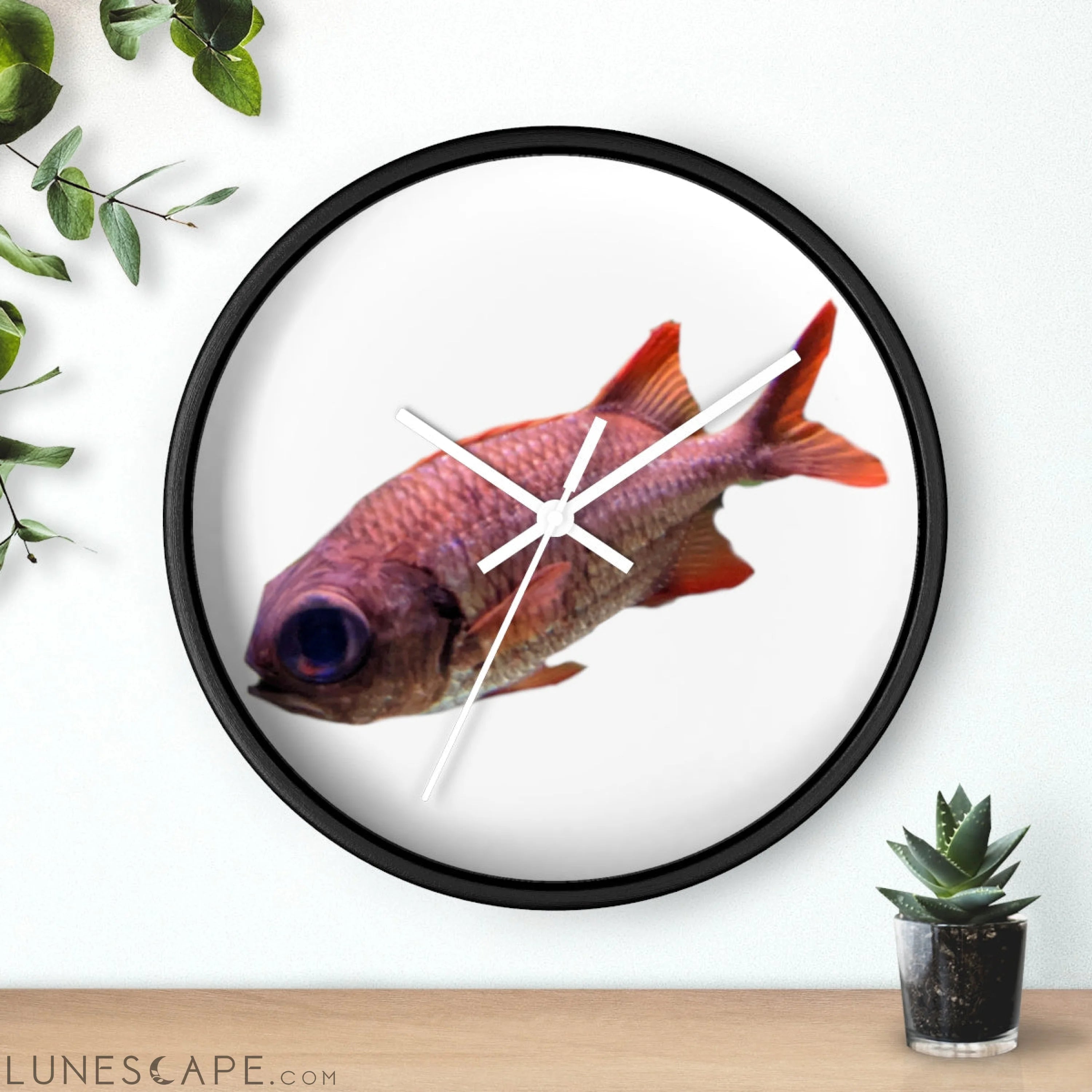 Colored Fish Wall clock LUNESCAPE