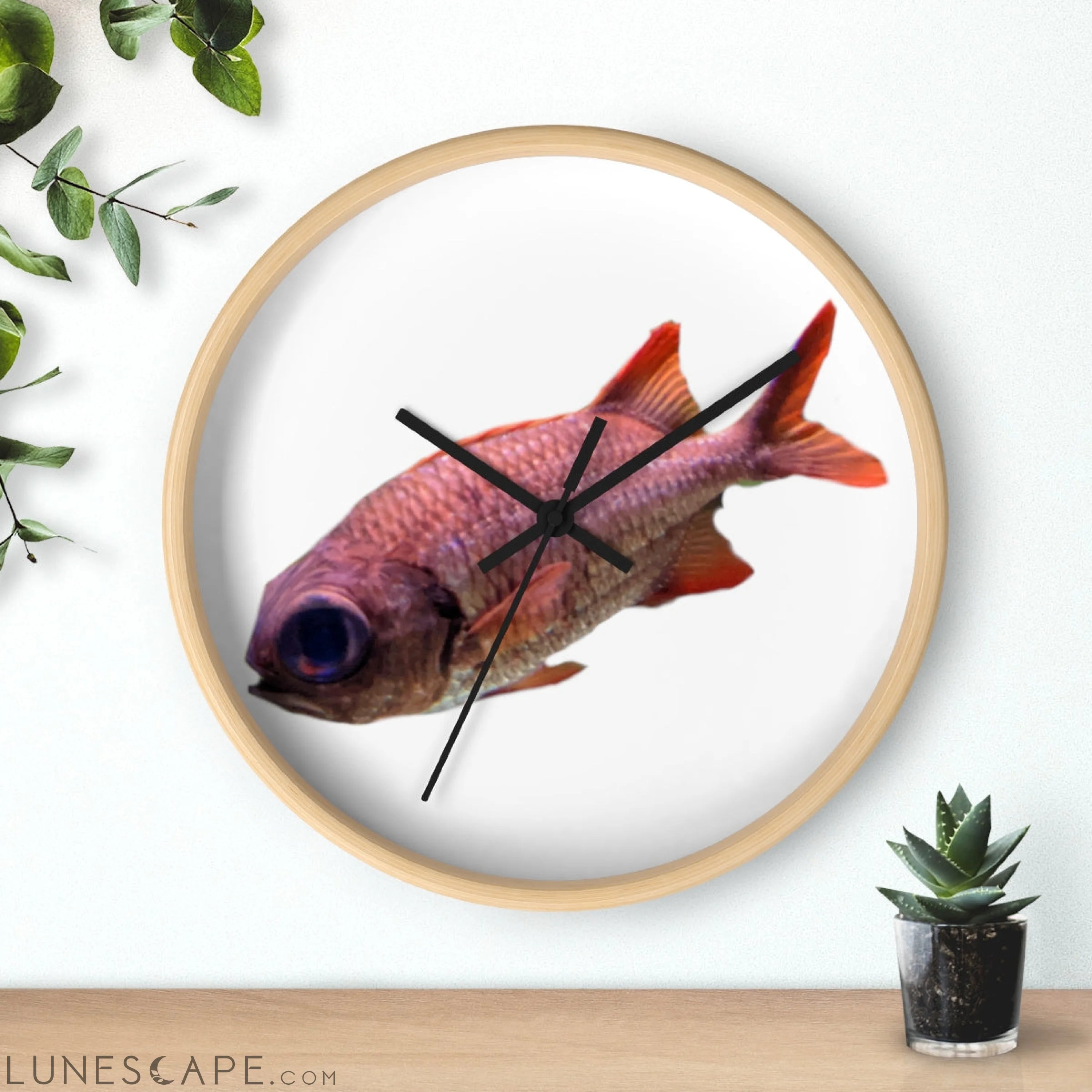 Colored Fish Wall clock LUNESCAPE
