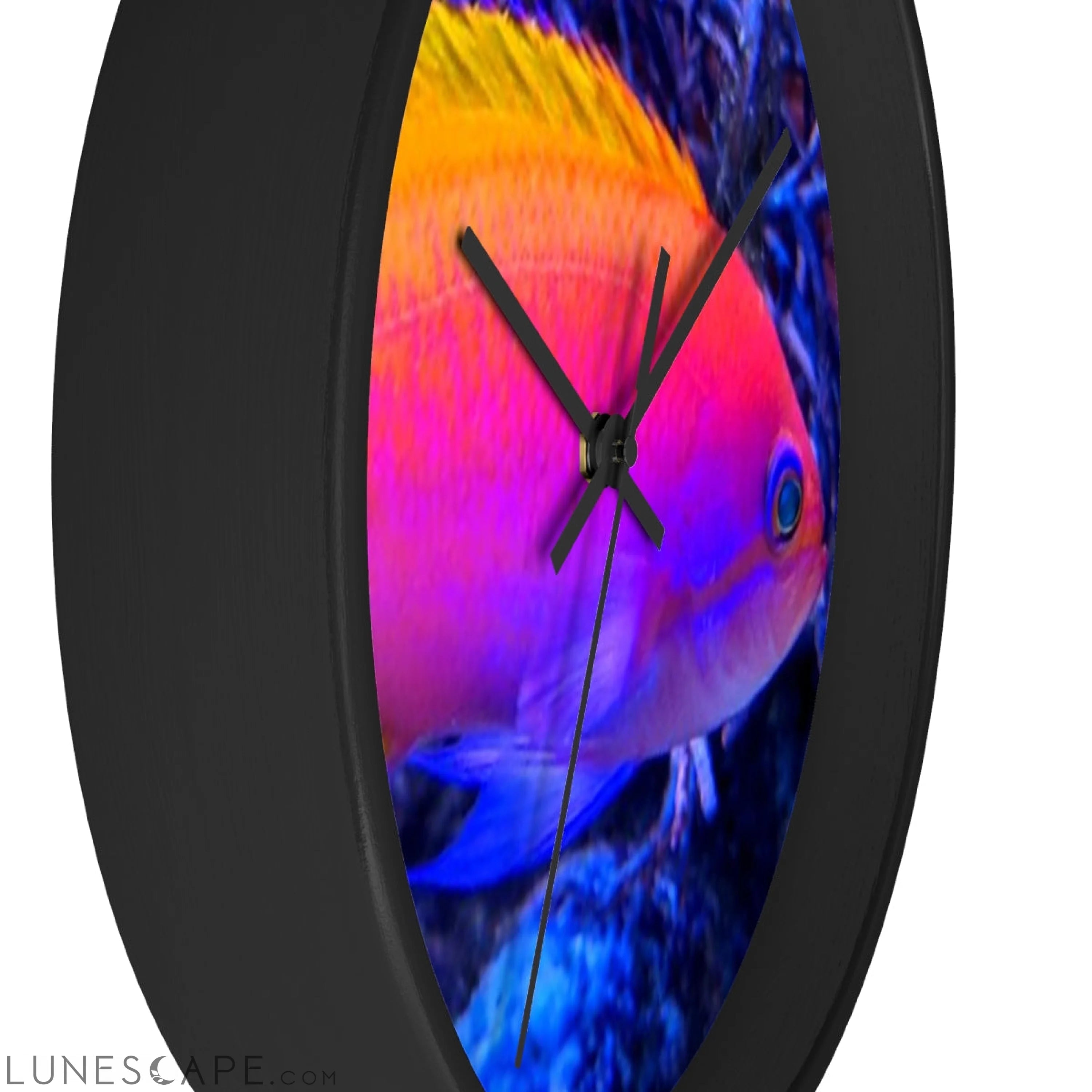 Colored Fish Wall clock LUNESCAPE