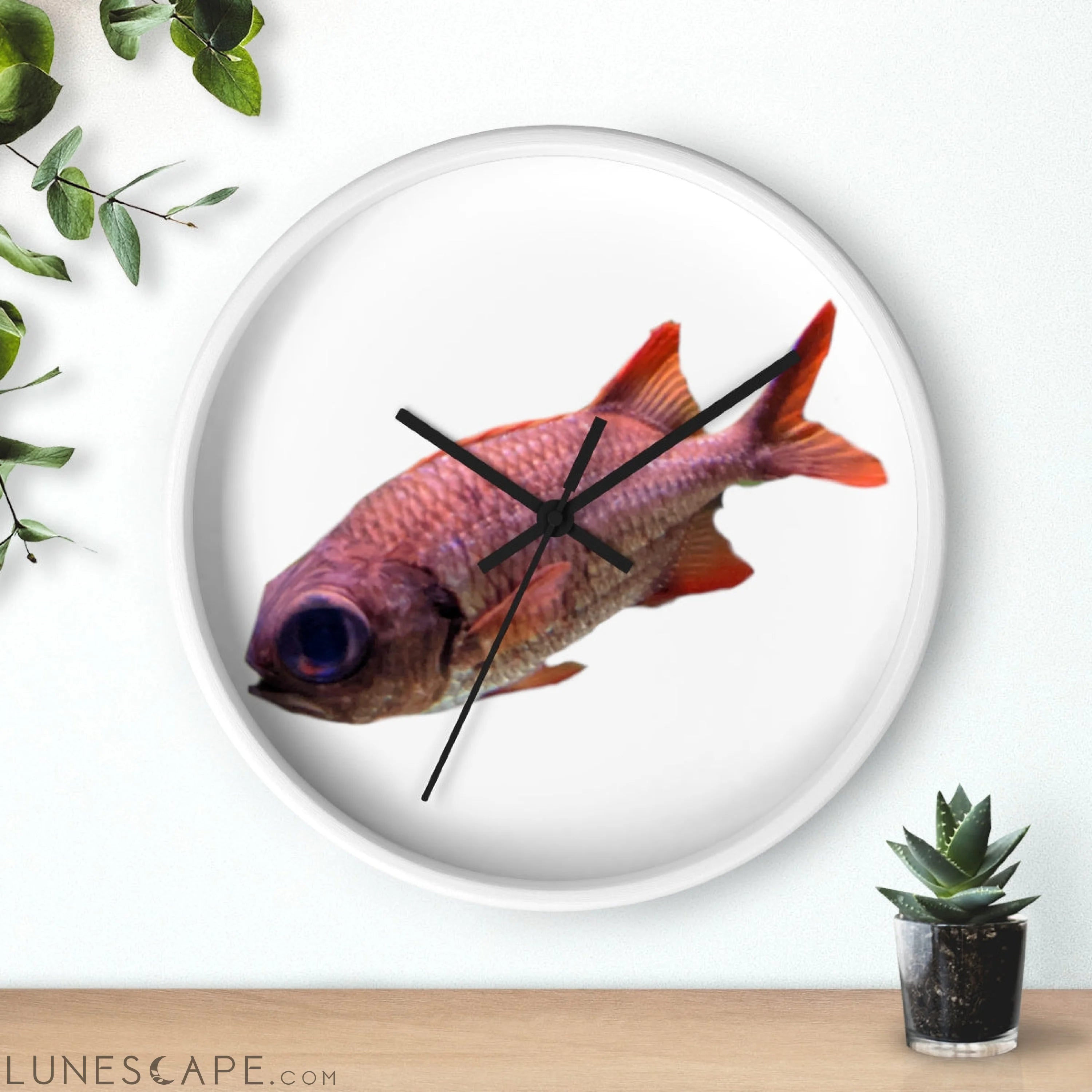 Colored Fish Wall clock LUNESCAPE