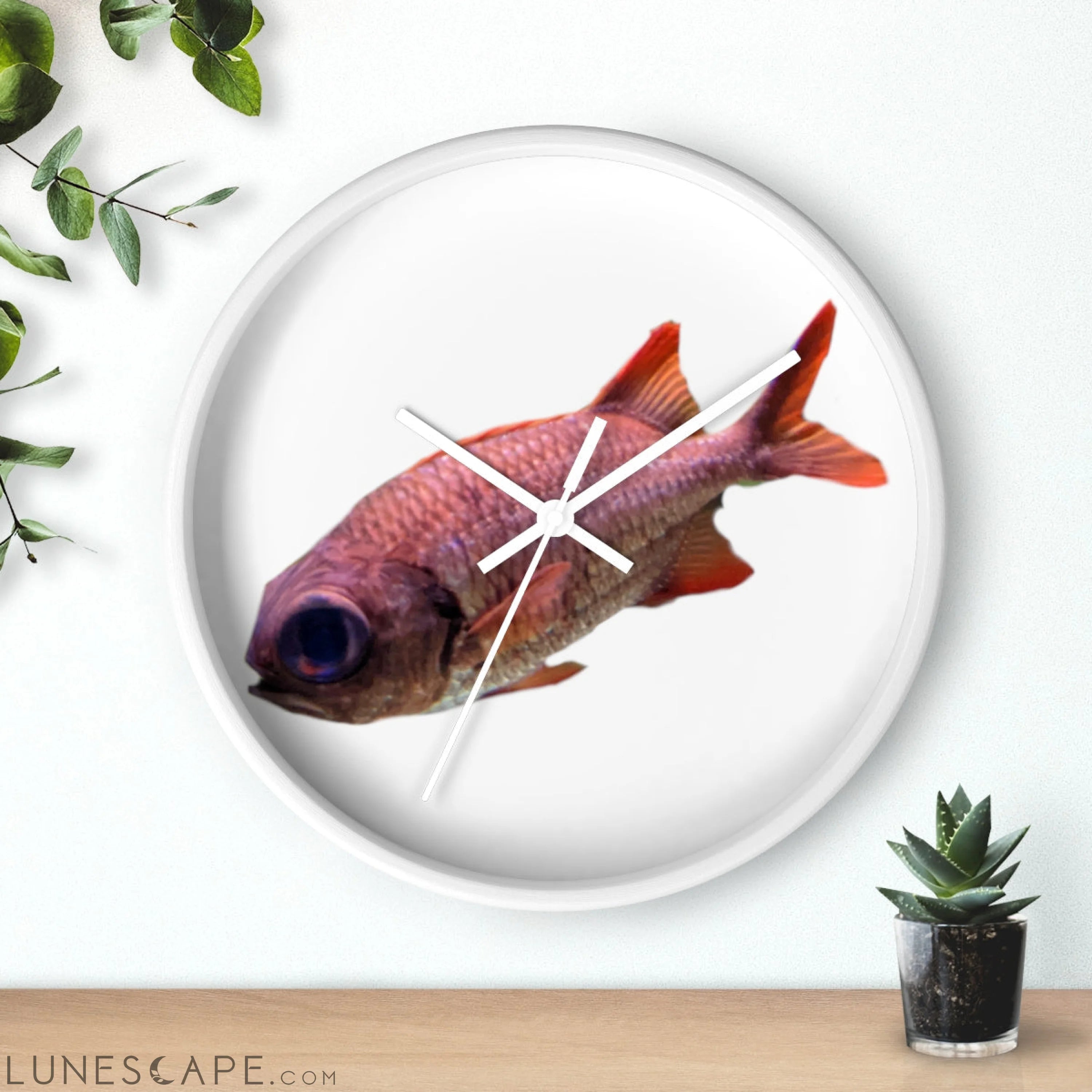 Colored Fish Wall clock LUNESCAPE