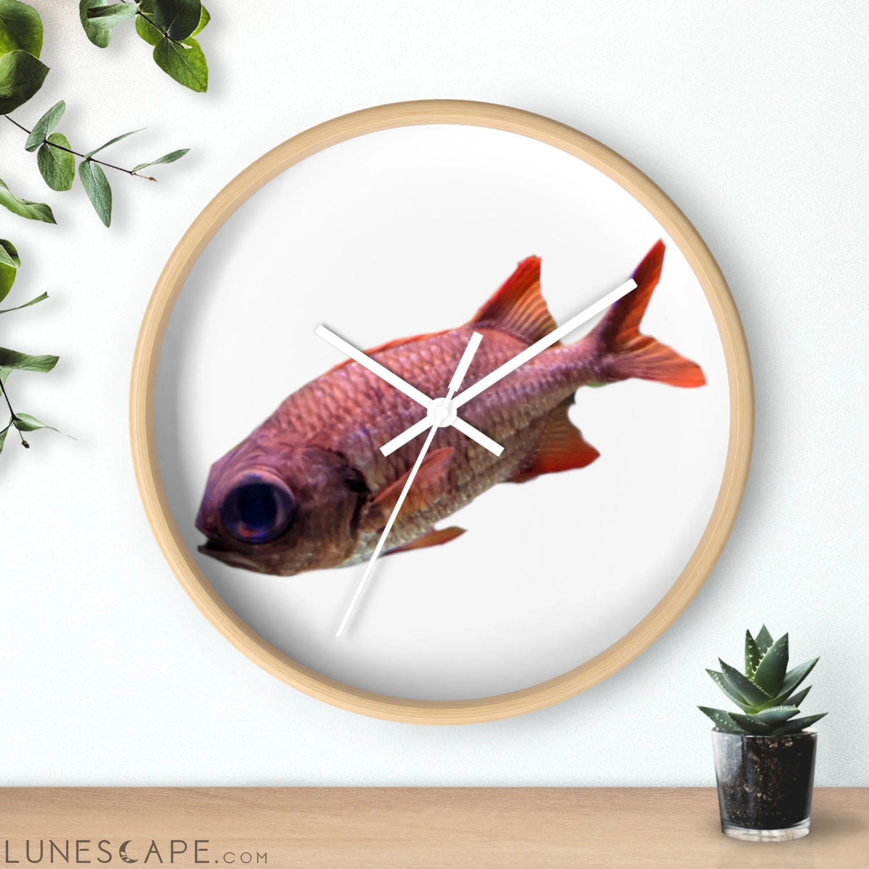 Colored Fish Wall clock LUNESCAPE
