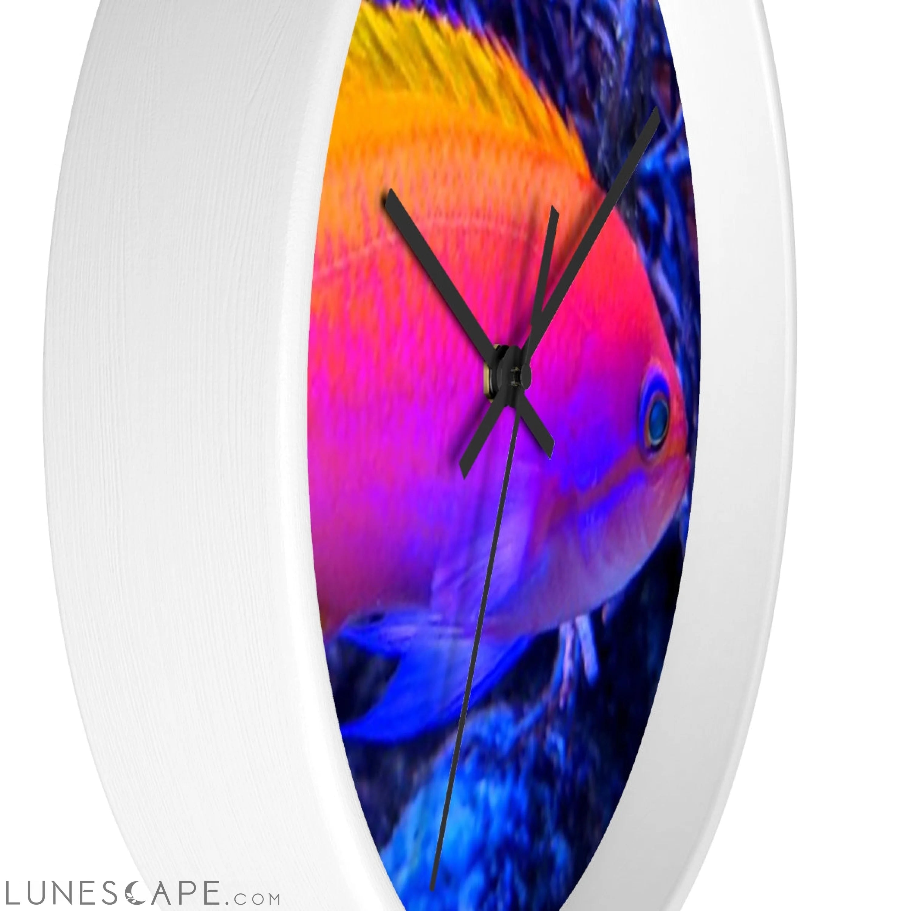 Colored Fish Wall clock LUNESCAPE