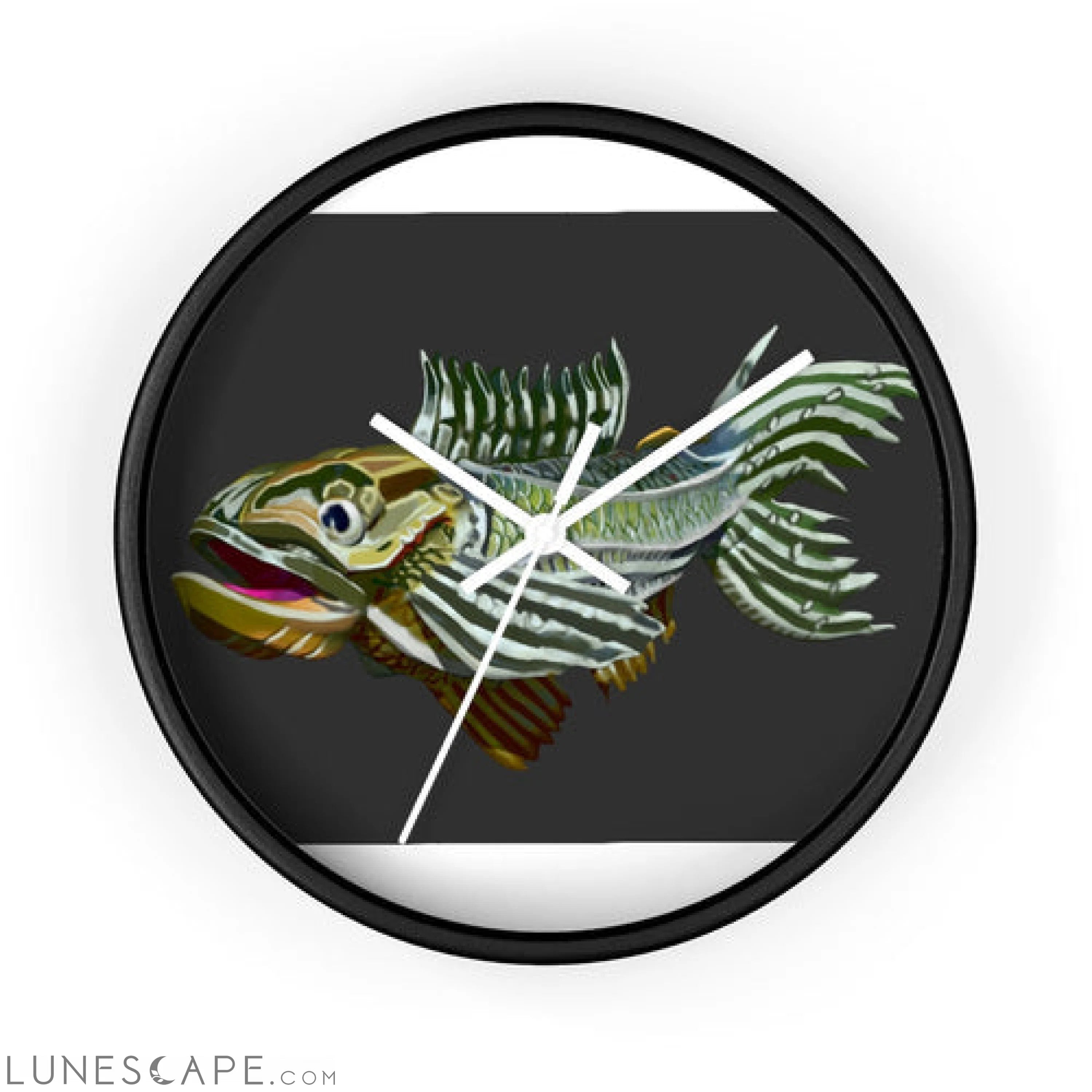 Colorful Fish Wall clock LUNESCAPE