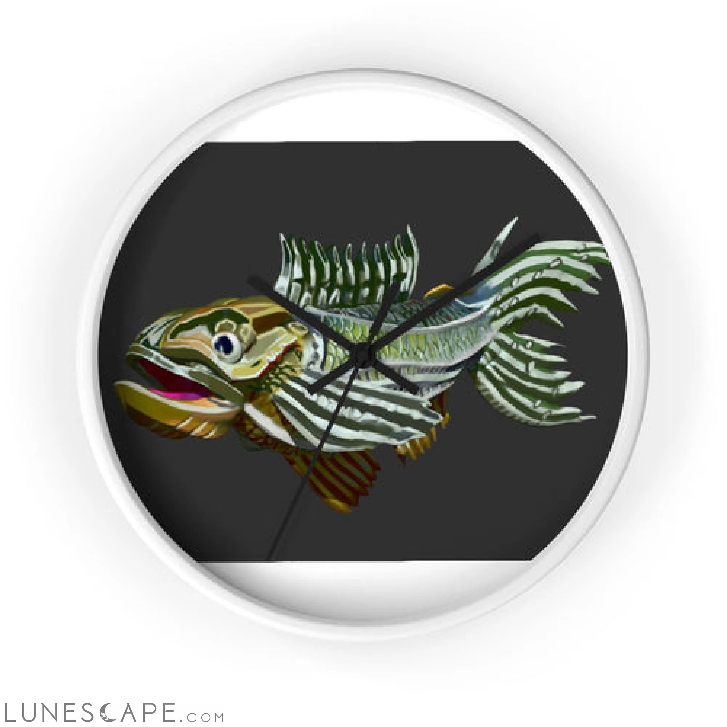 Colorful Fish Wall clock LUNESCAPE