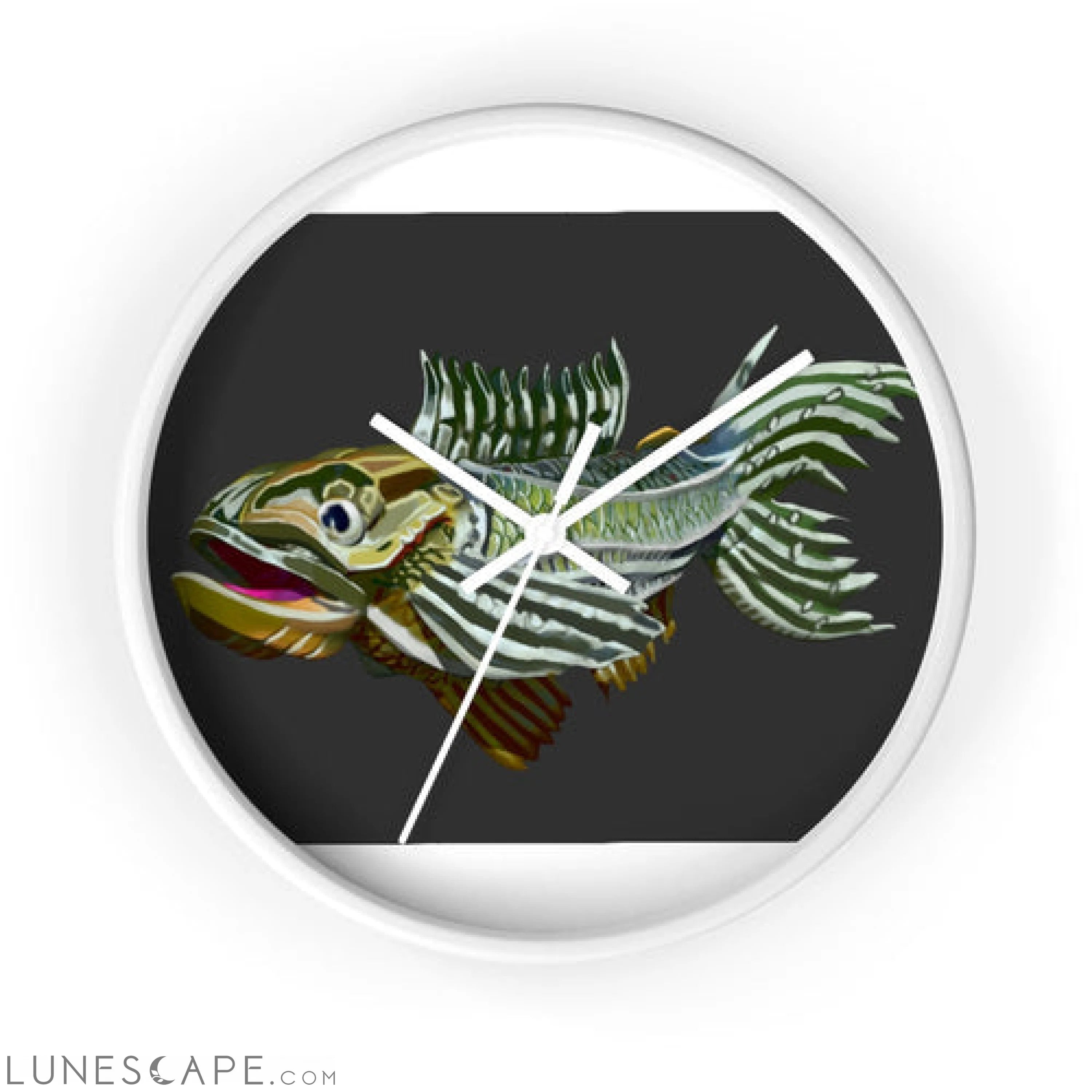 Colorful Fish Wall clock LUNESCAPE