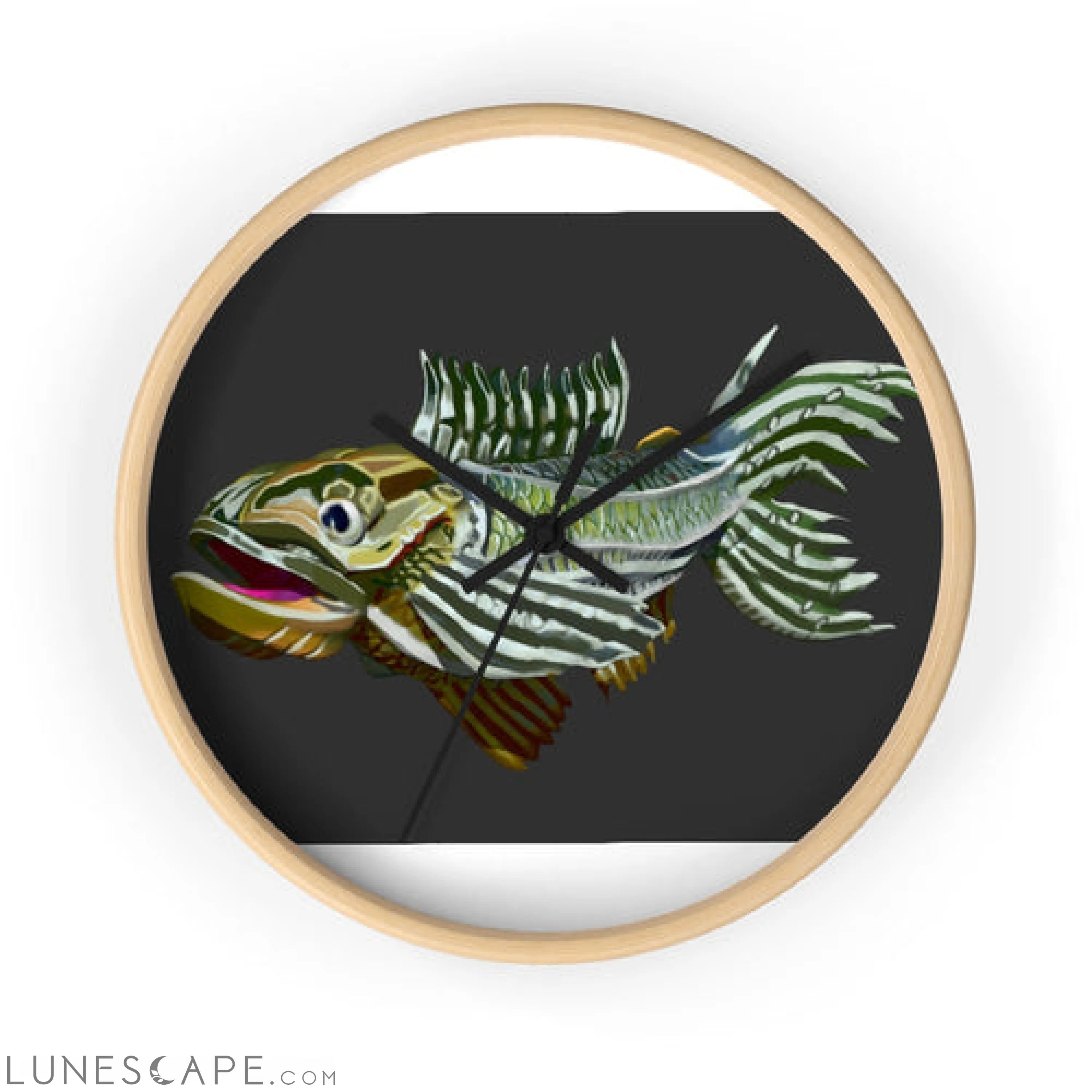 Colorful Fish Wall clock LUNESCAPE