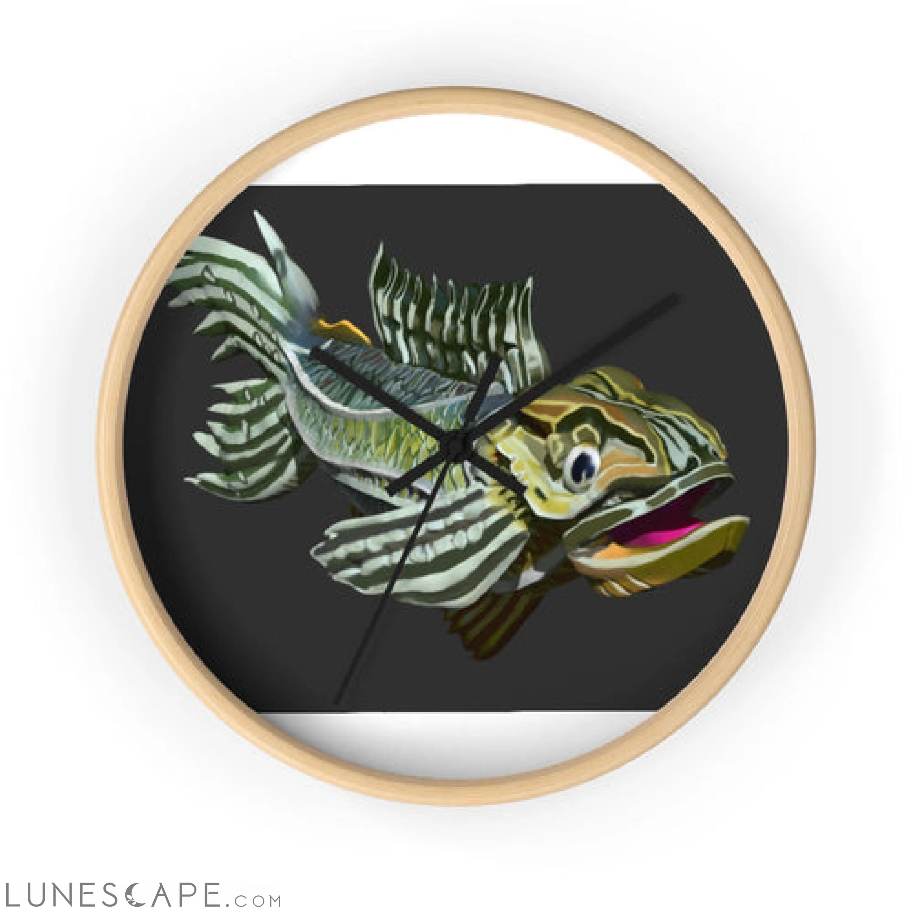 Colorful Fish Wall clock 10’’ / Wooden / Black T-shirts
