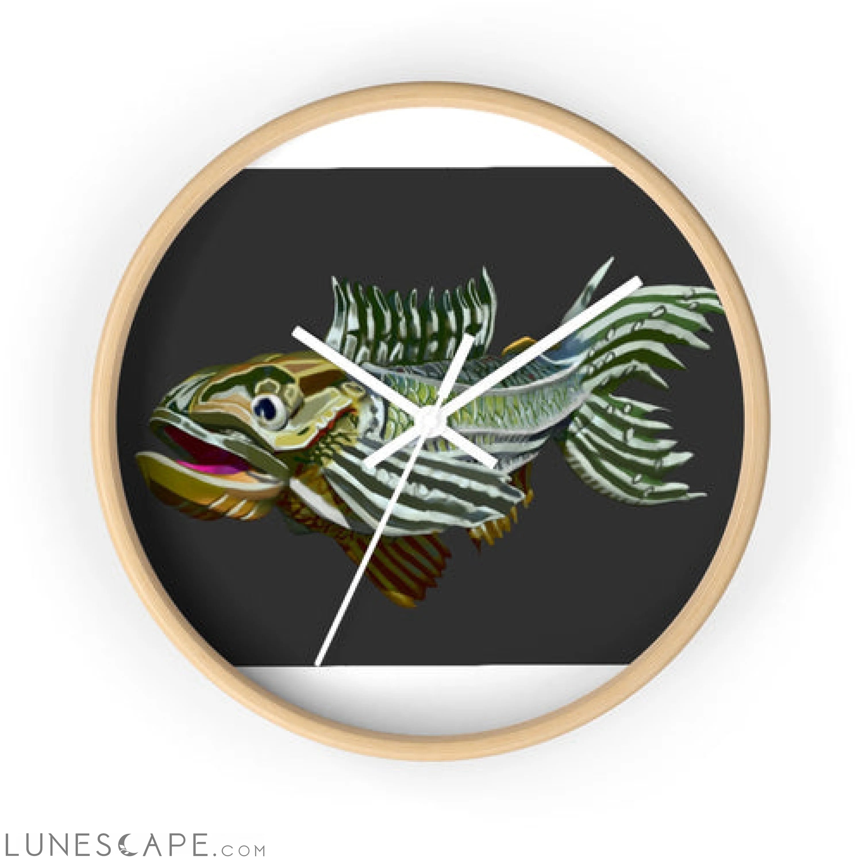 Colorful Fish Wall clock LUNESCAPE