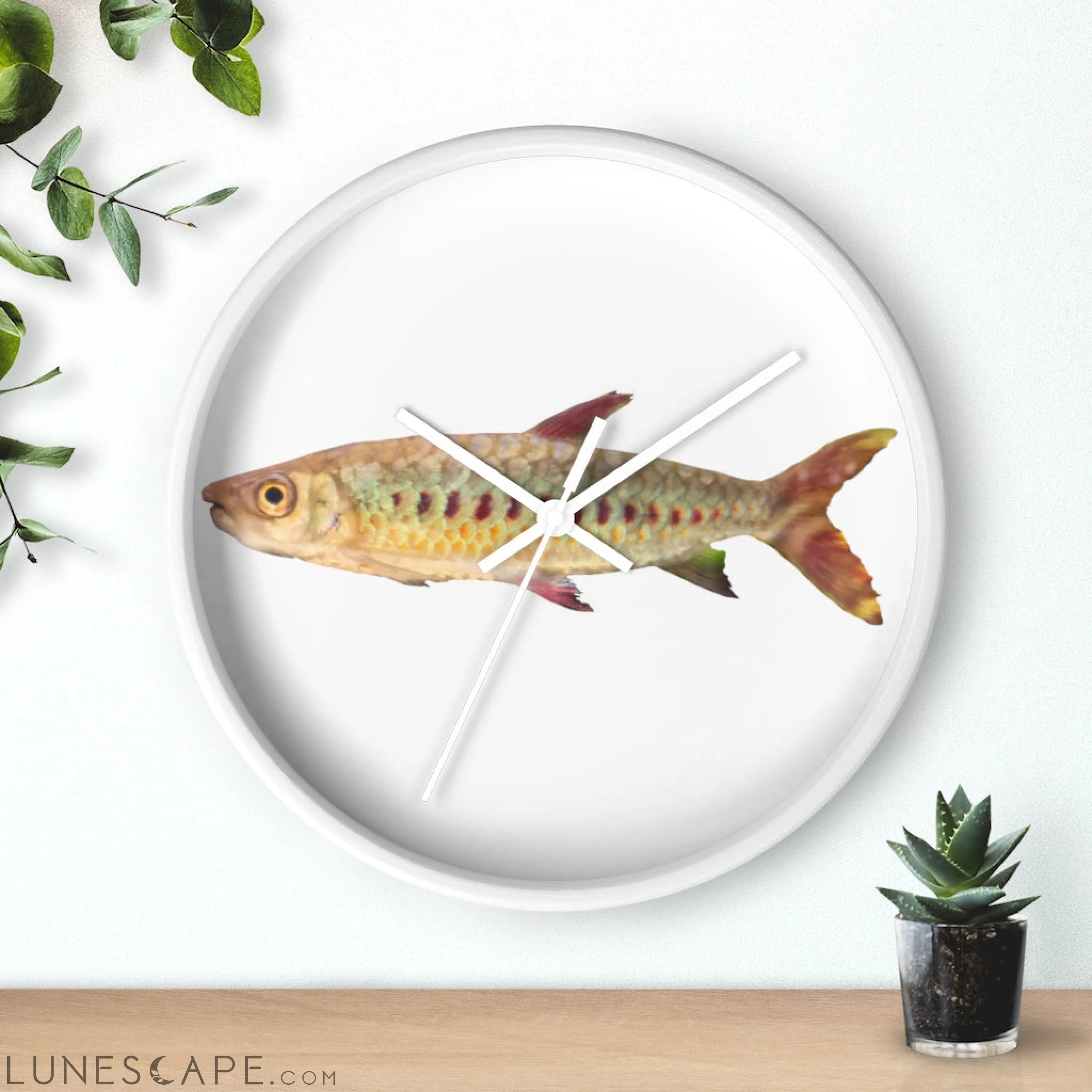 Colorful Fish Wall clock LUNESCAPE
