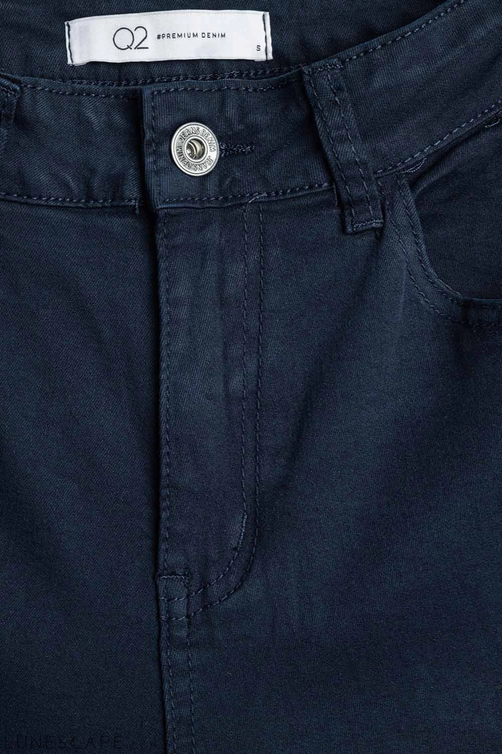 Comfortable Stretch Jeans With Barrel Leg in Navy LUNESCAPE