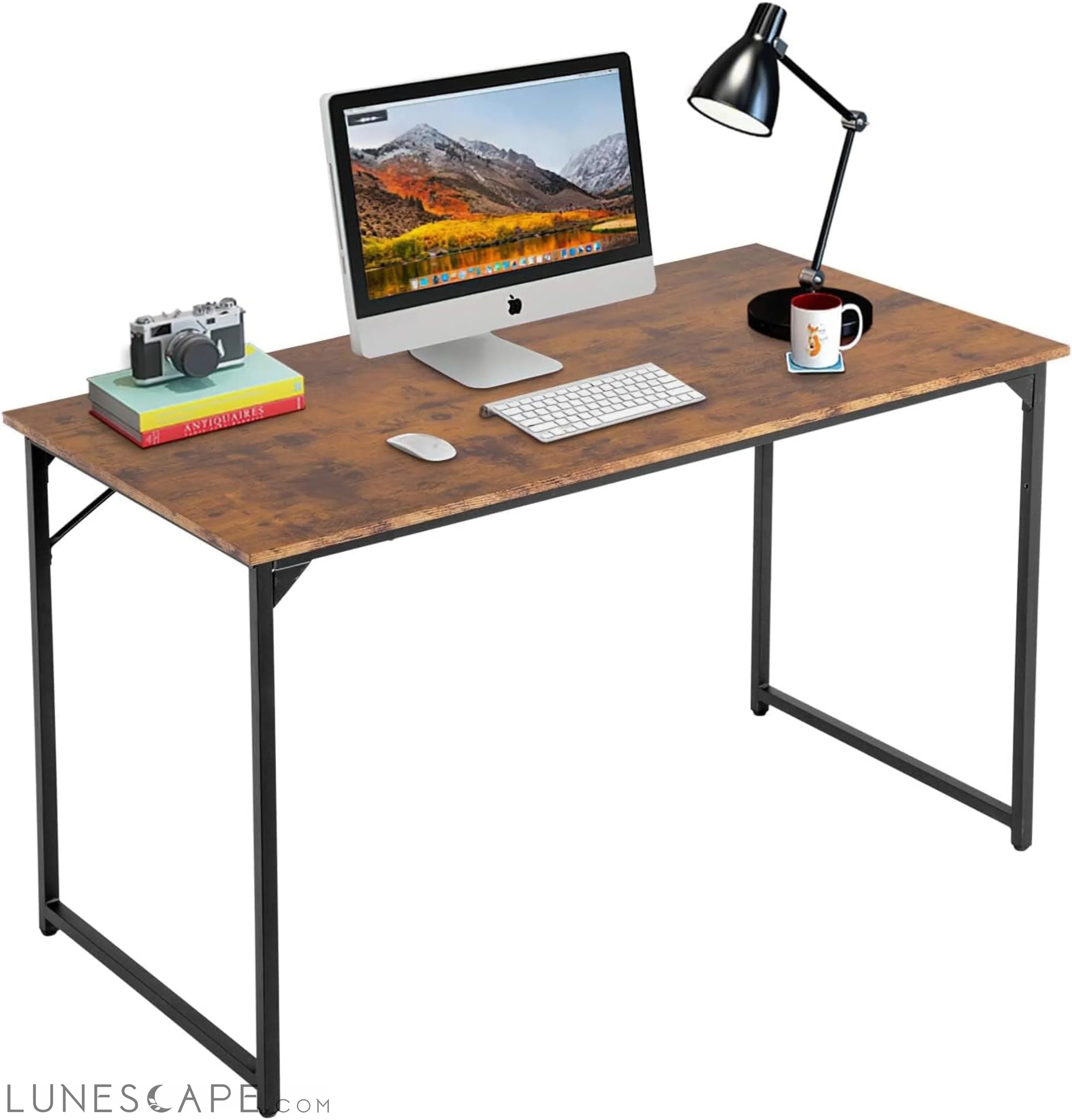 Computer Desk,47.2 Inches Home Office Desk Writing Study Table Modern LUNESCAPE
