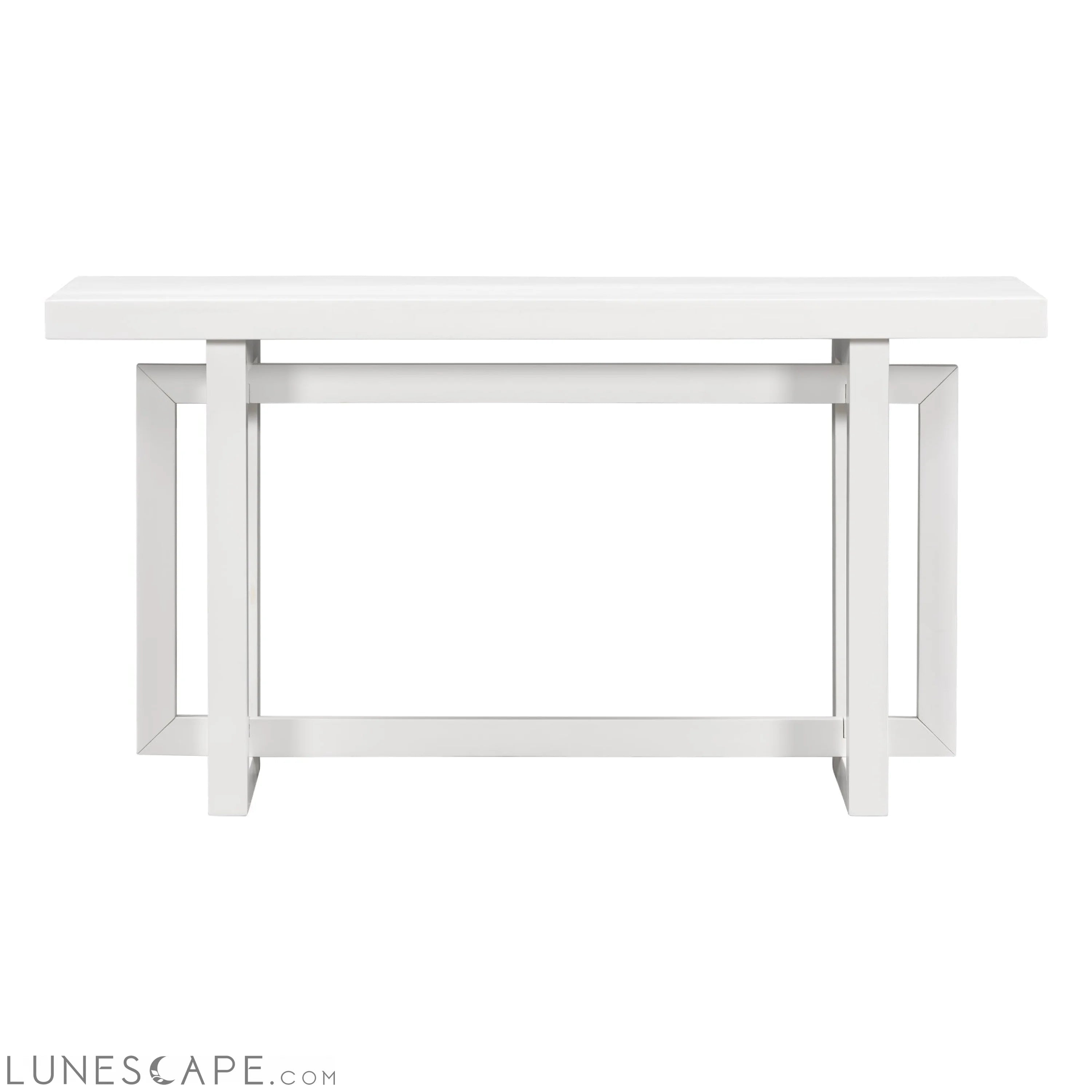 Contemporary Console Table with Wood Top, Extra Long Entryway Table LUNESCAPE