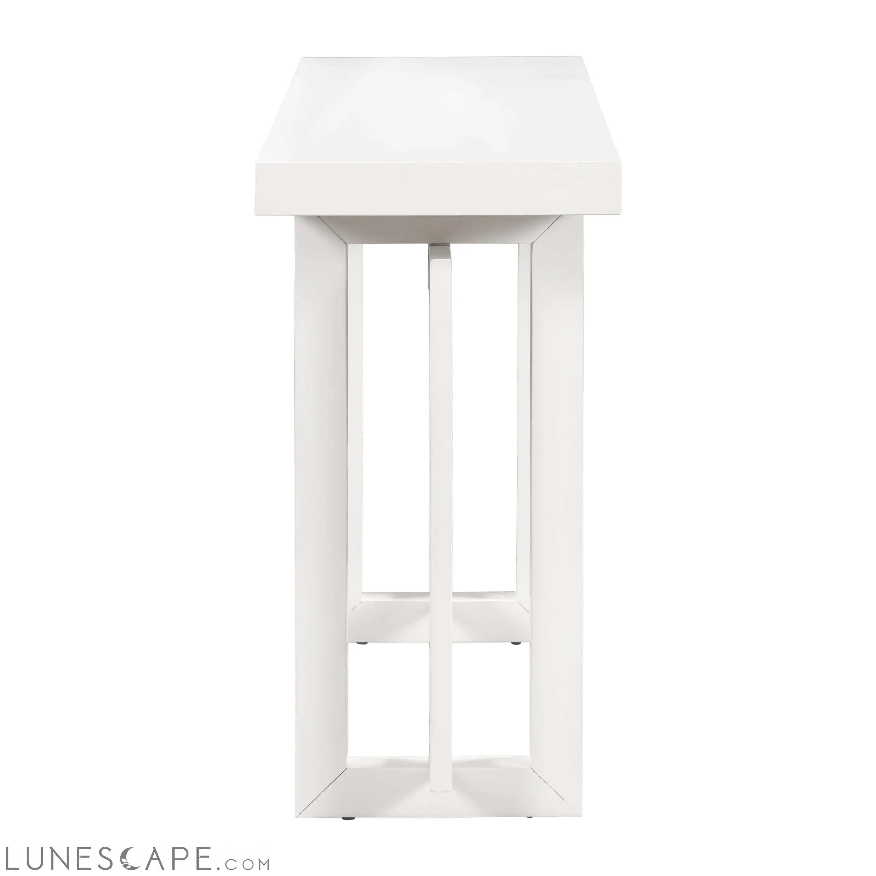 Contemporary Console Table with Wood Top, Extra Long Entryway Table LUNESCAPE