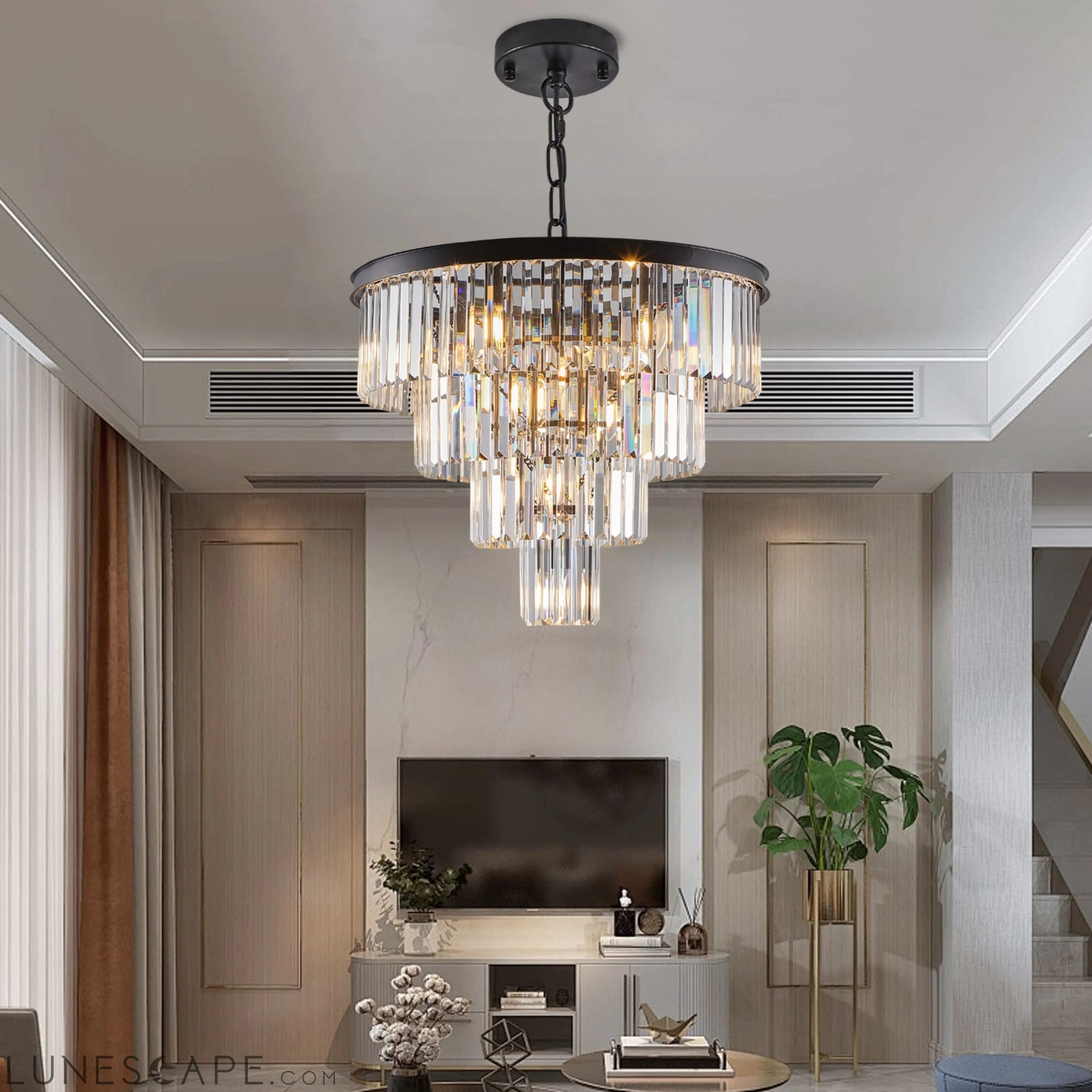 Contemporary Crystal Modern Chandeliers Crystal Ceiling Chandelier 4 LUNESCAPE