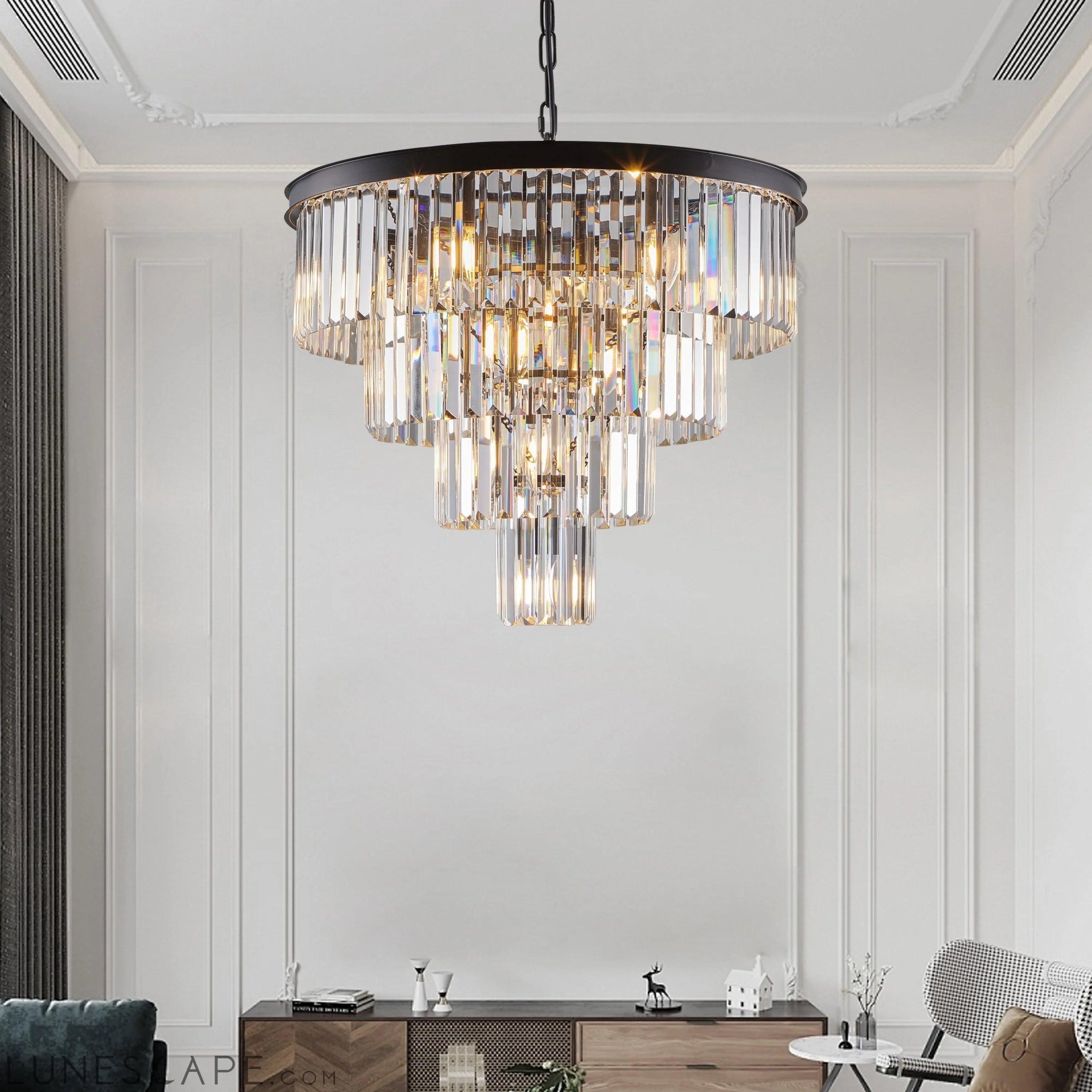 Contemporary Crystal Modern Chandeliers Crystal Ceiling Chandelier 4 LUNESCAPE