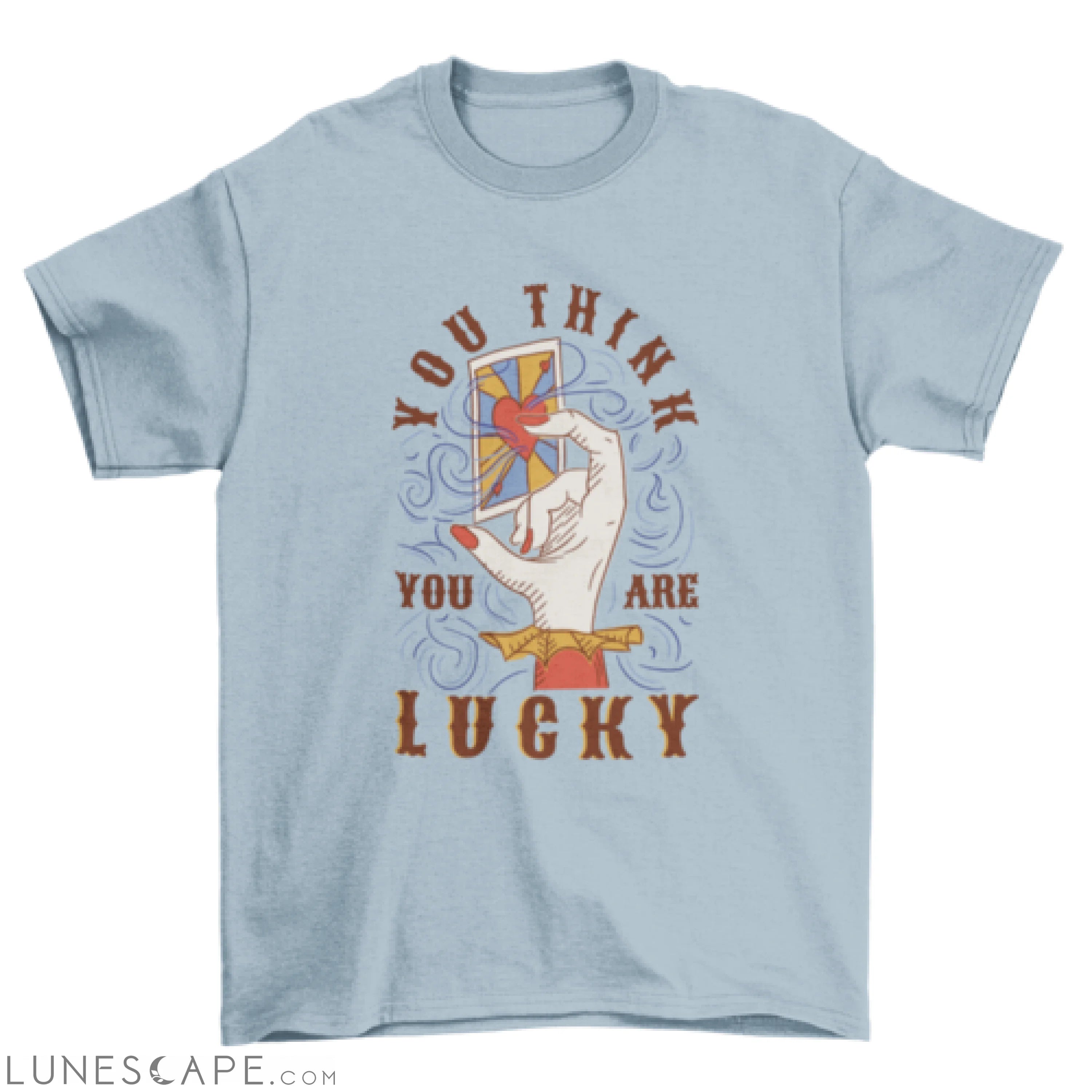 Cool esoteric lucky card t-shirt LUNESCAPE