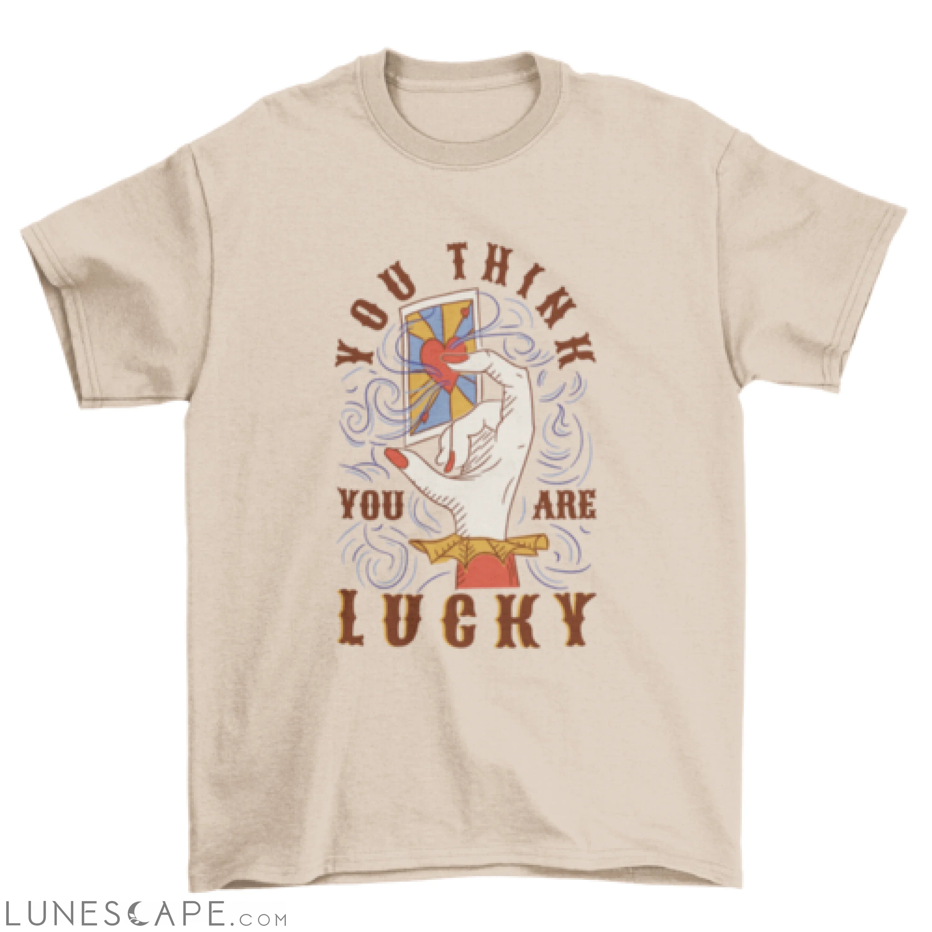 Cool esoteric lucky card t-shirt LUNESCAPE