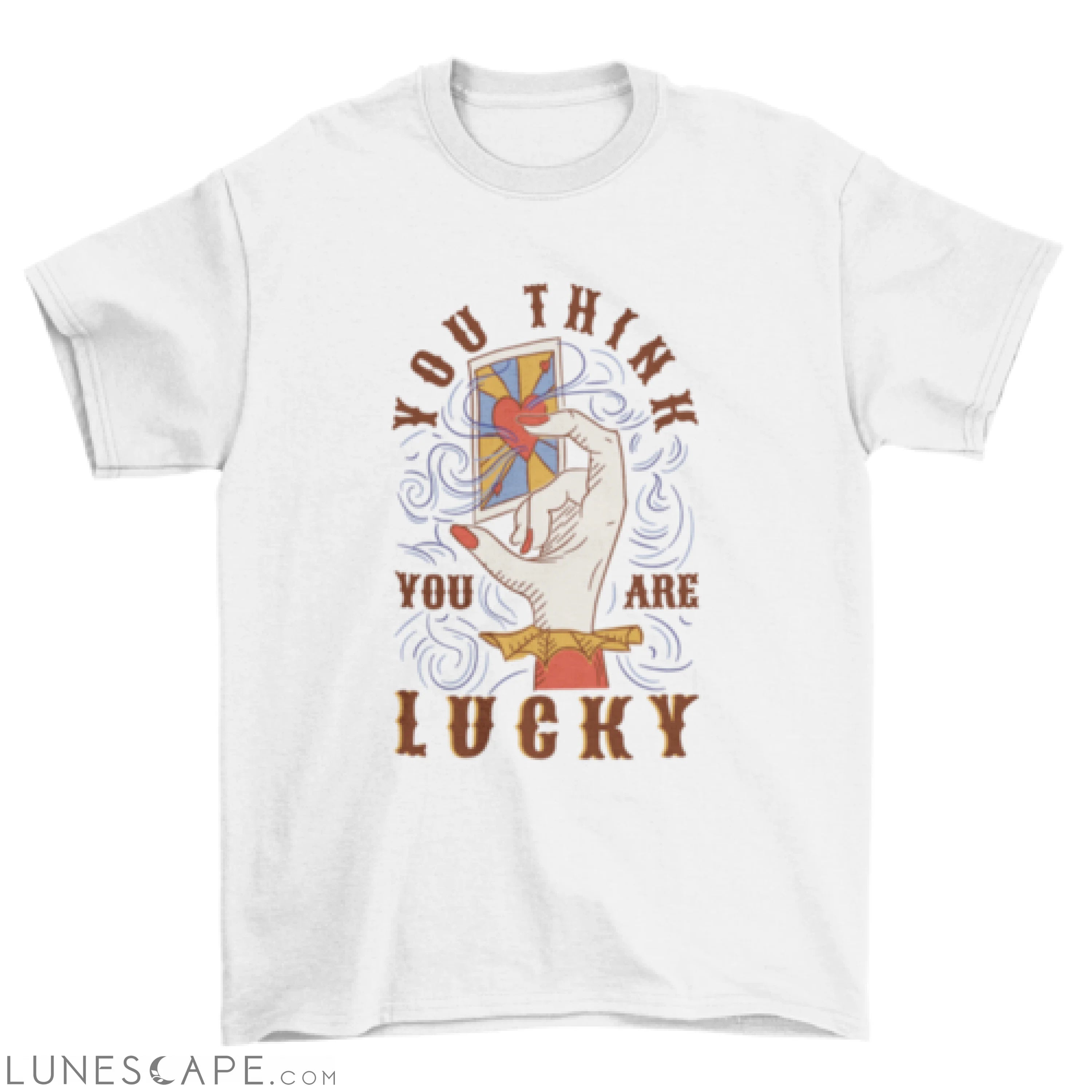 Cool esoteric lucky card t-shirt LUNESCAPE