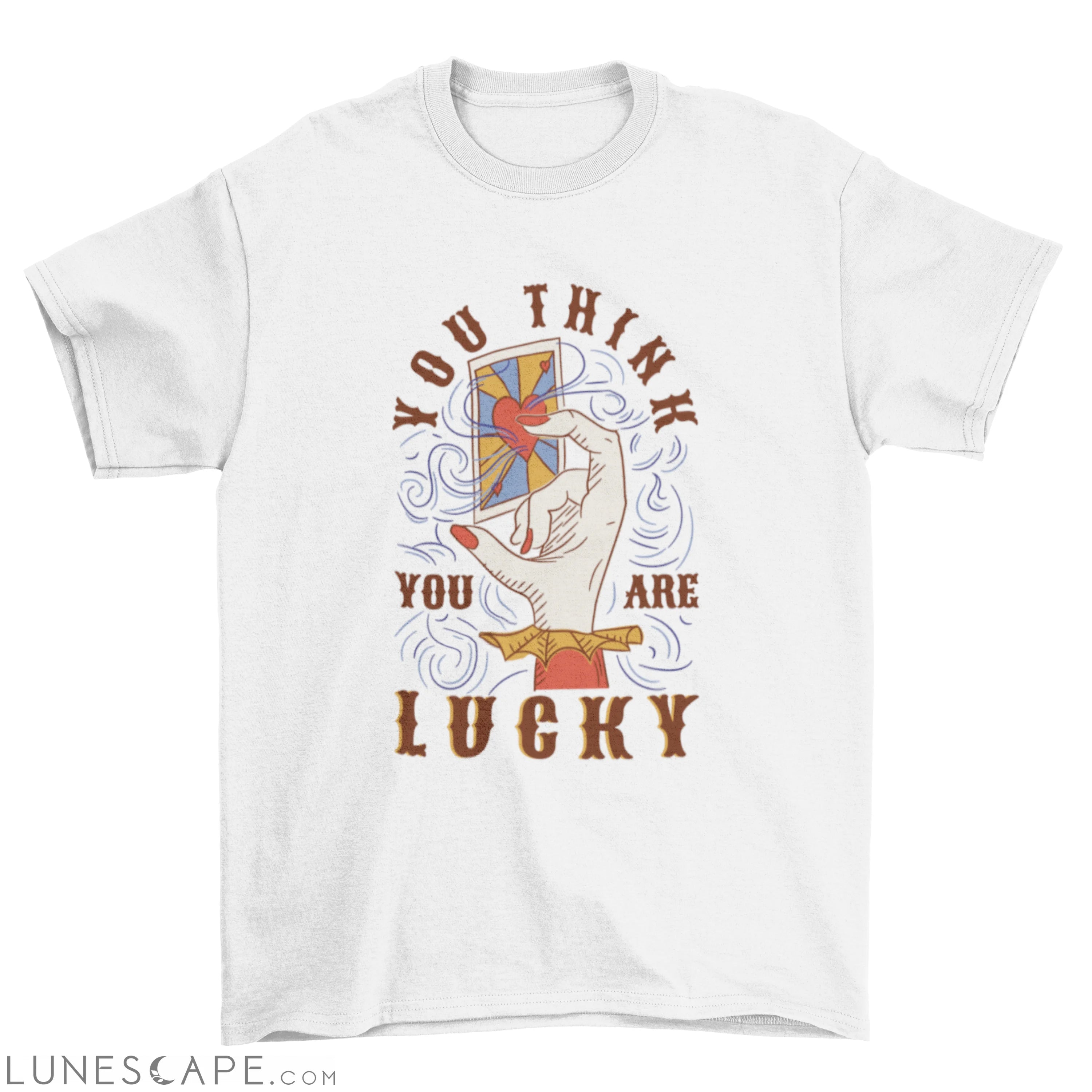 Cool esoteric lucky card t-shirt LUNESCAPE