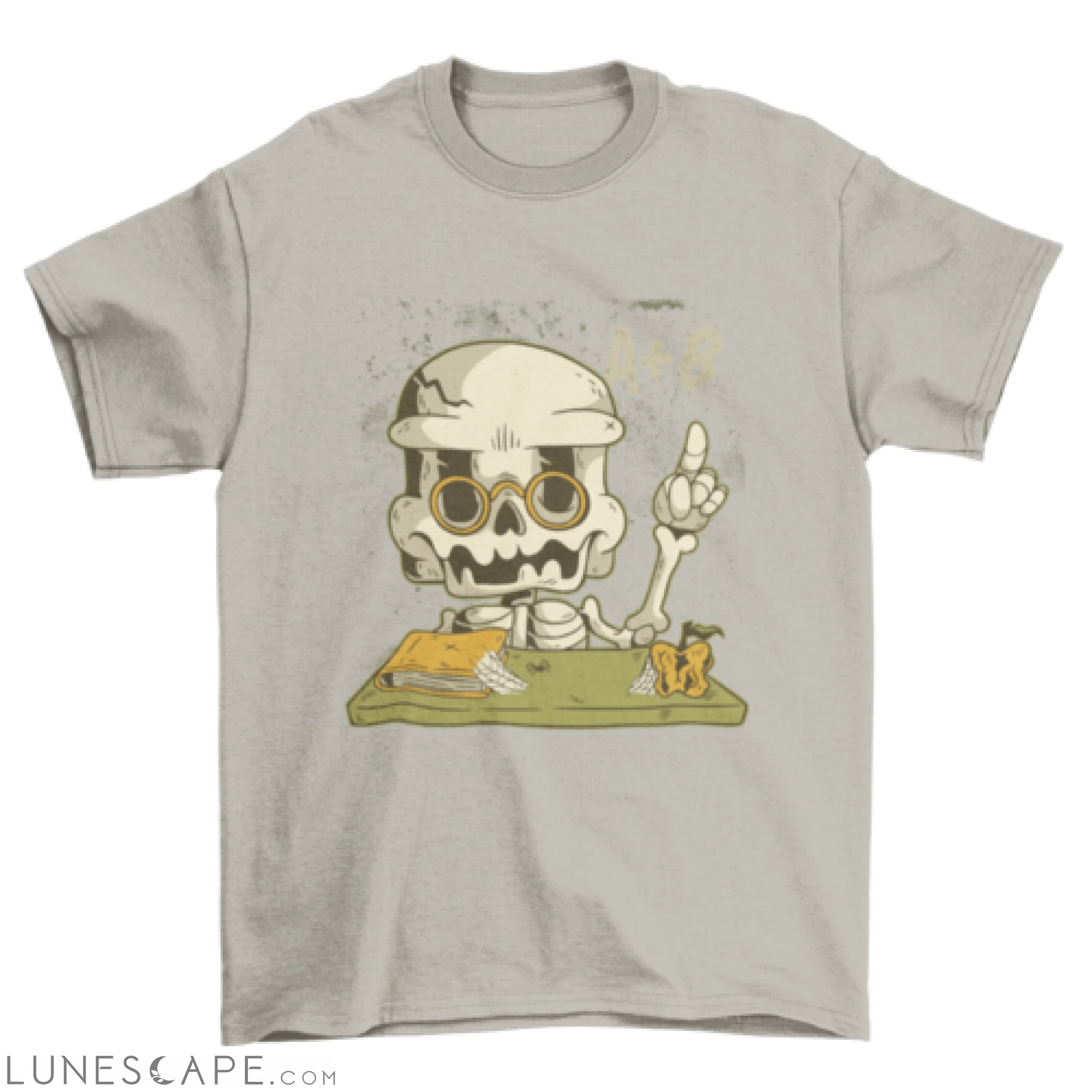Cool Teaching Teacher skeleton Glasses Old Apple Book Spider Webs LUNESCAPE
