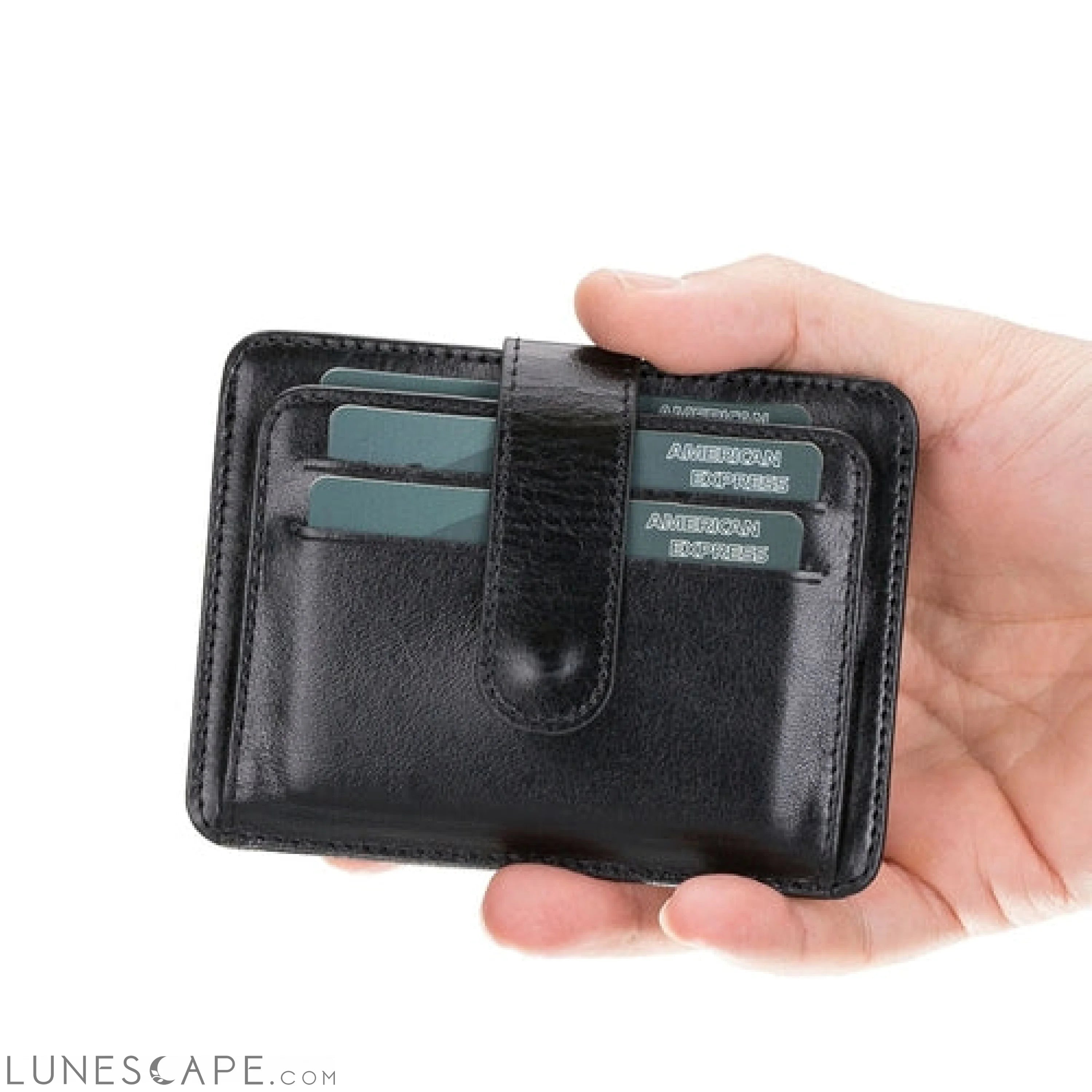 Cortez Handcrafted Leather Slim Wallet with Card Holder LUNESCAPE