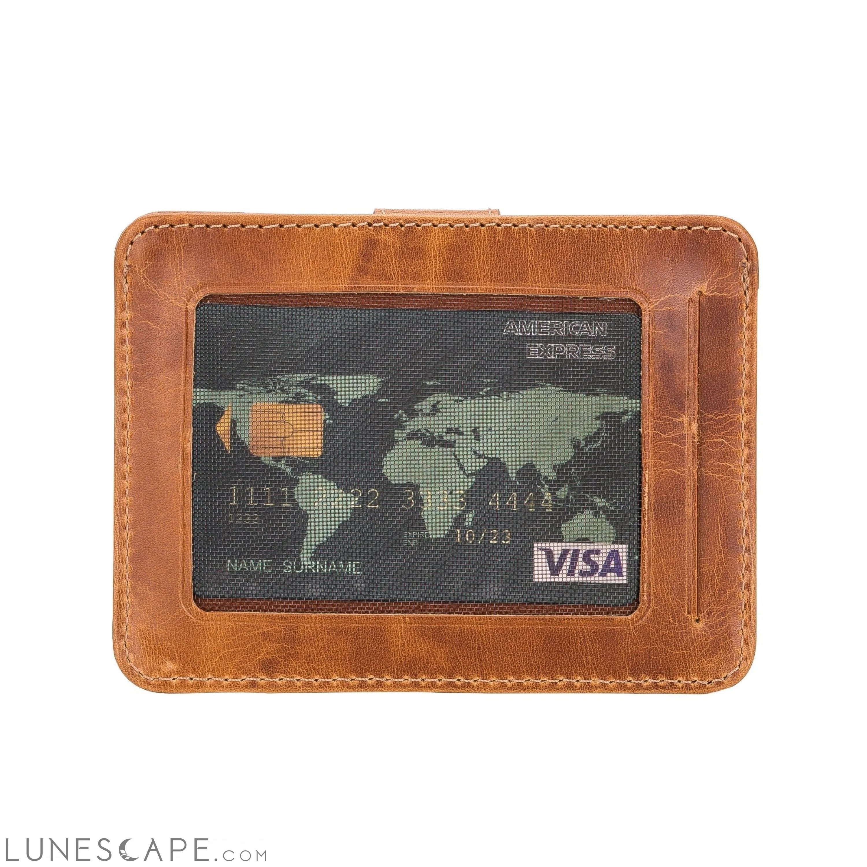 Cortez Handcrafted Leather Slim Wallet with Card Holder LUNESCAPE