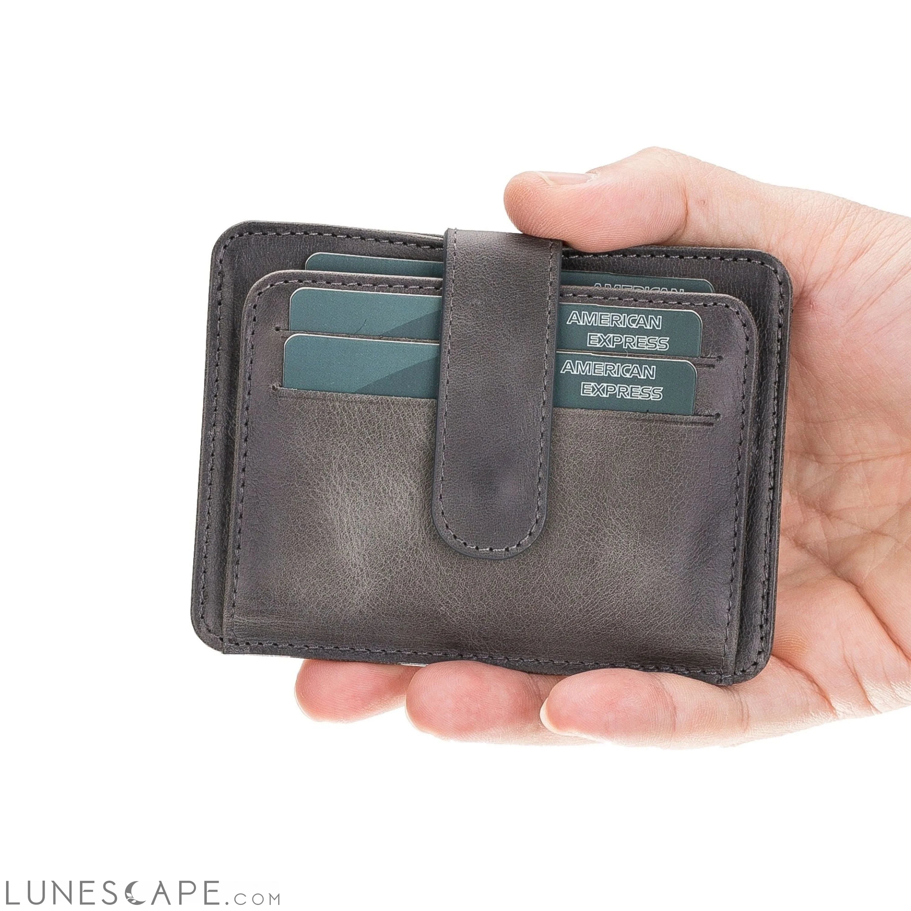 Cortez Handcrafted Leather Slim Wallet with Card Holder LUNESCAPE