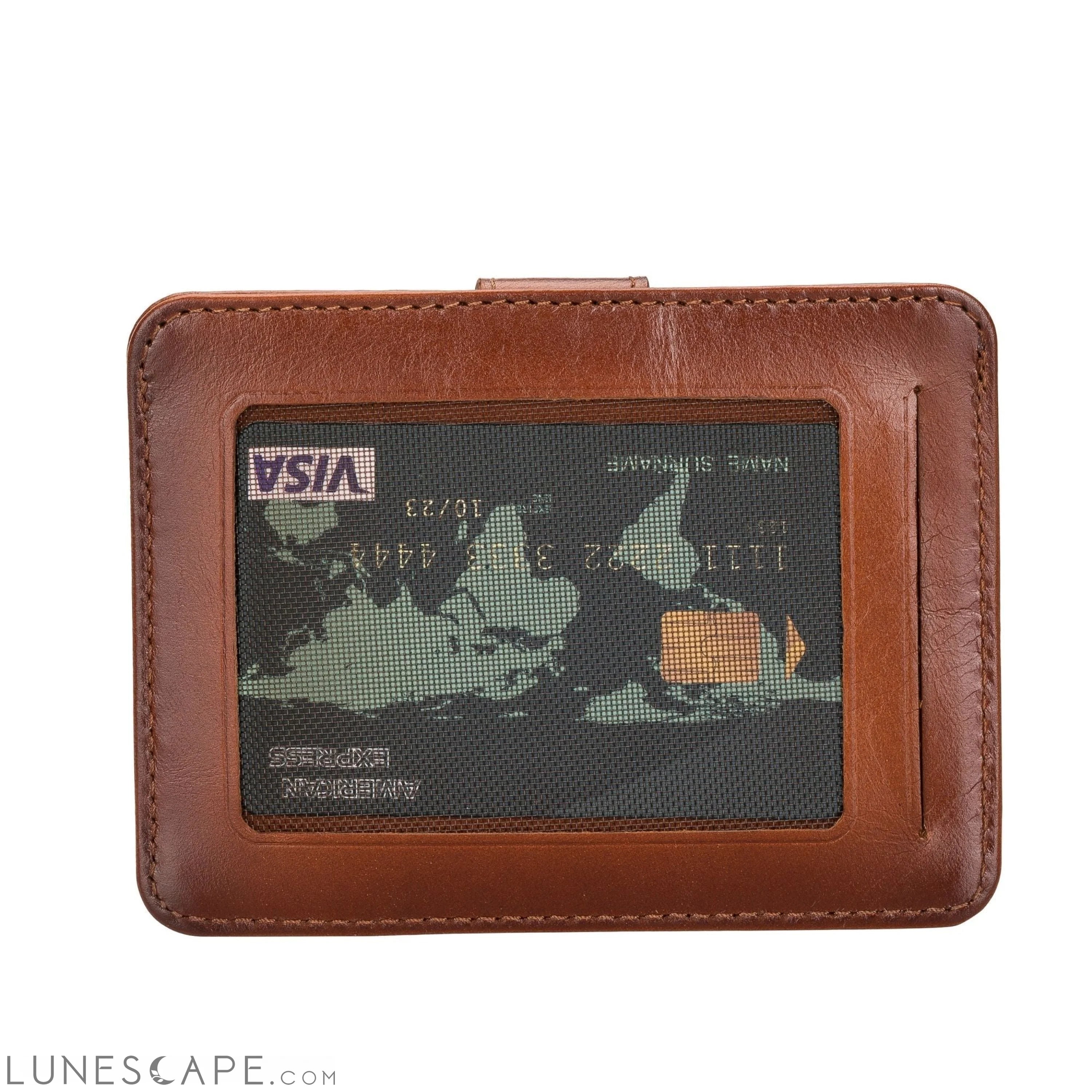 Cortez Handcrafted Leather Slim Wallet with Card Holder LUNESCAPE