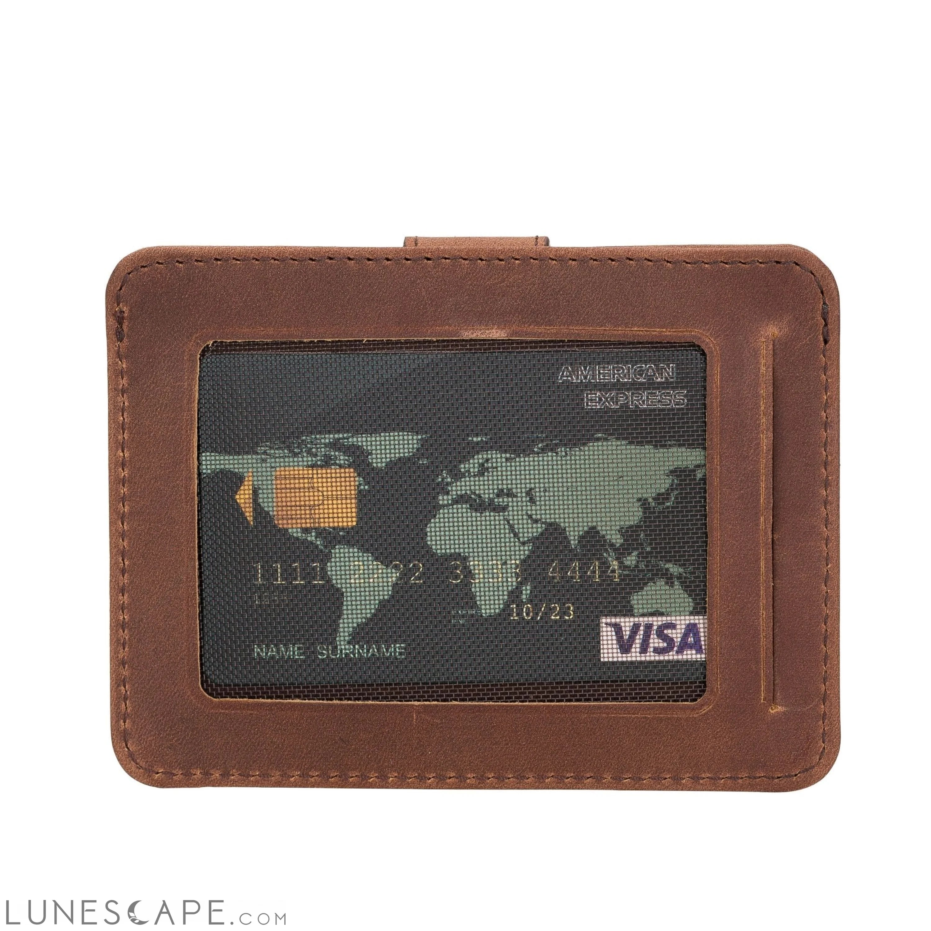Cortez Handcrafted Leather Slim Wallet with Card Holder LUNESCAPE