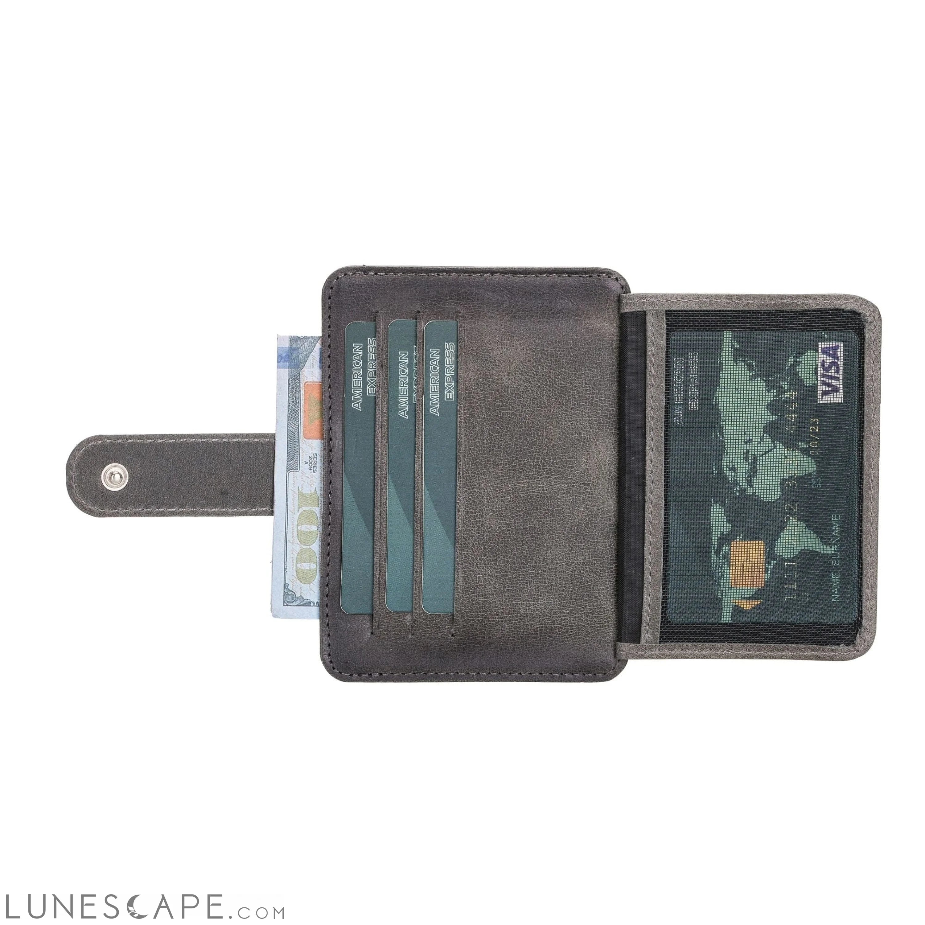 Cortez Handcrafted Leather Slim Wallet with Card Holder LUNESCAPE