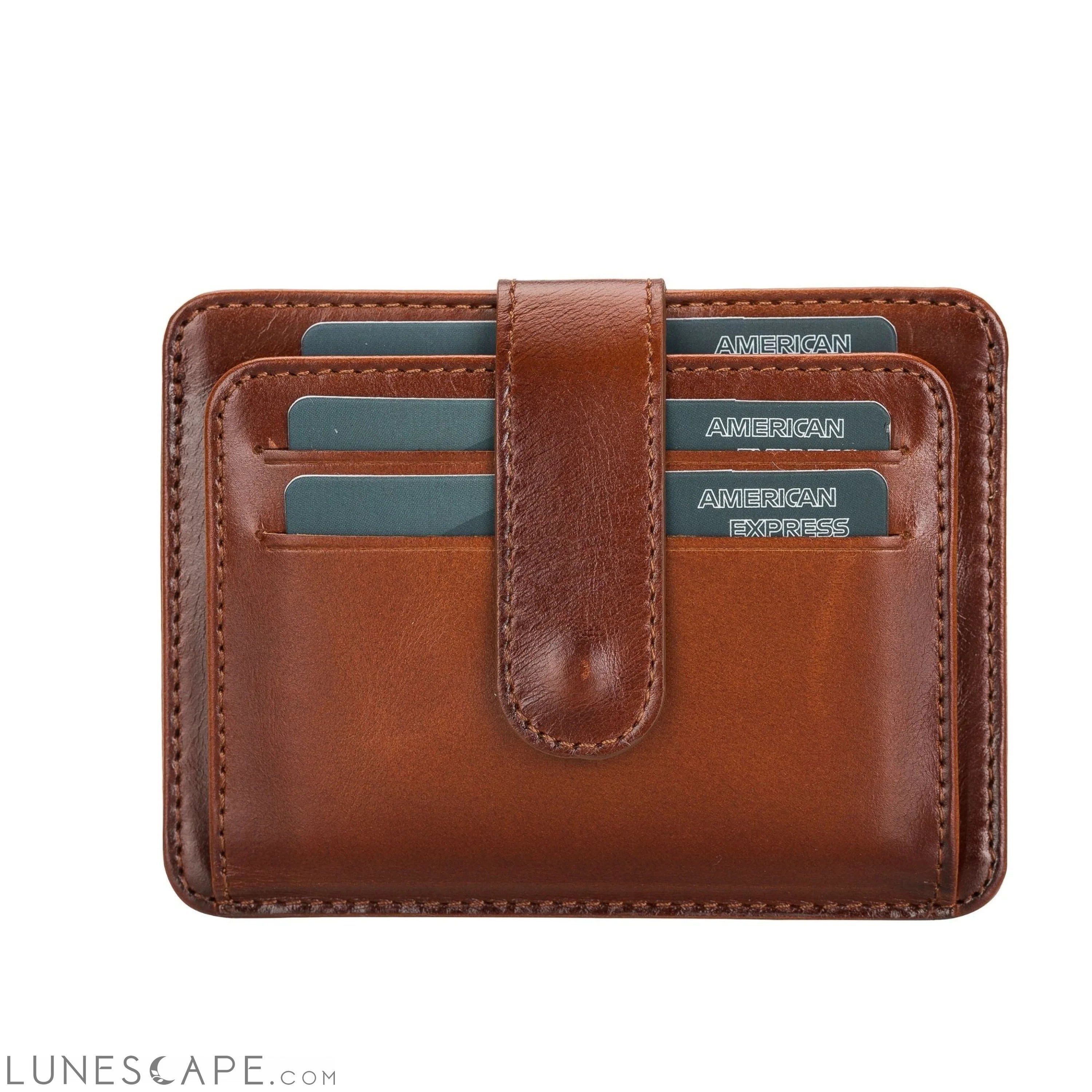 Cortez Handcrafted Leather Slim Wallet with Card Holder LUNESCAPE