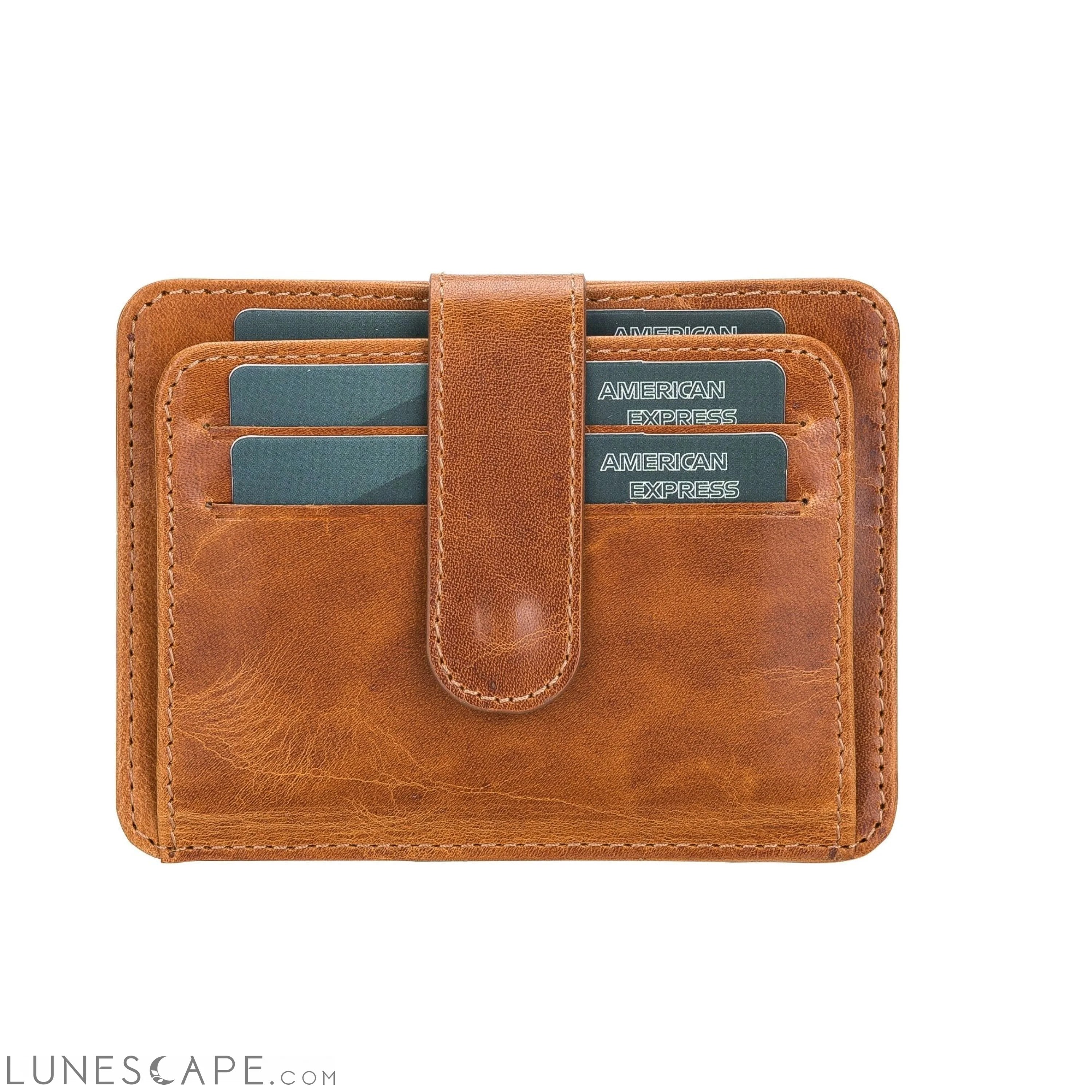 Cortez Handcrafted Leather Slim Wallet with Card Holder LUNESCAPE