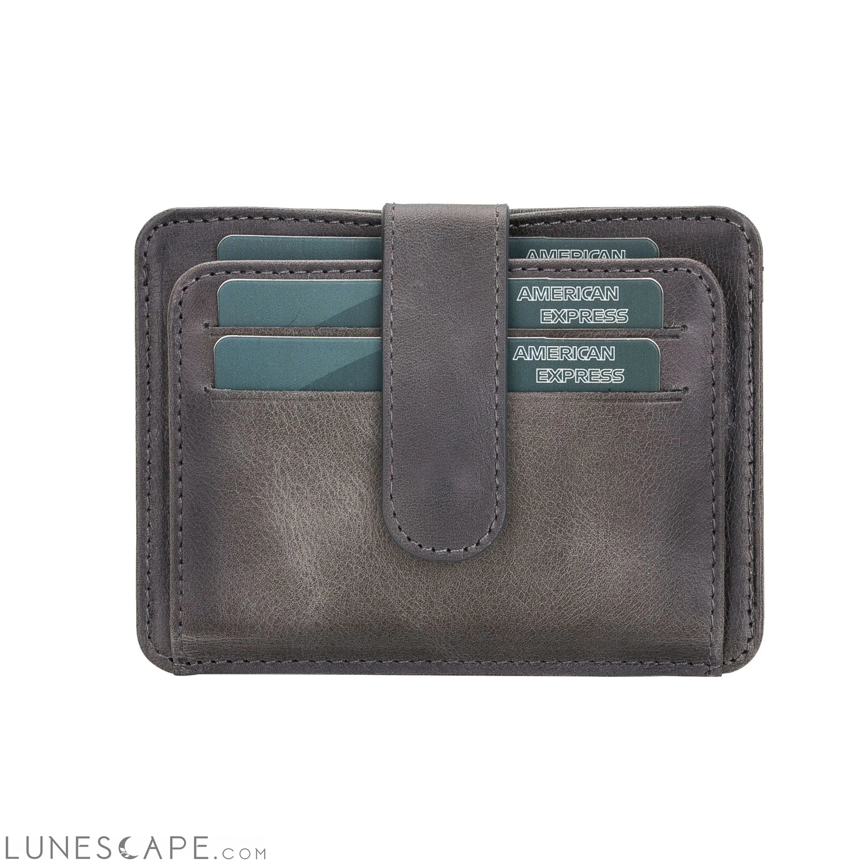Cortez Handcrafted Leather Slim Wallet with Card Holder LUNESCAPE