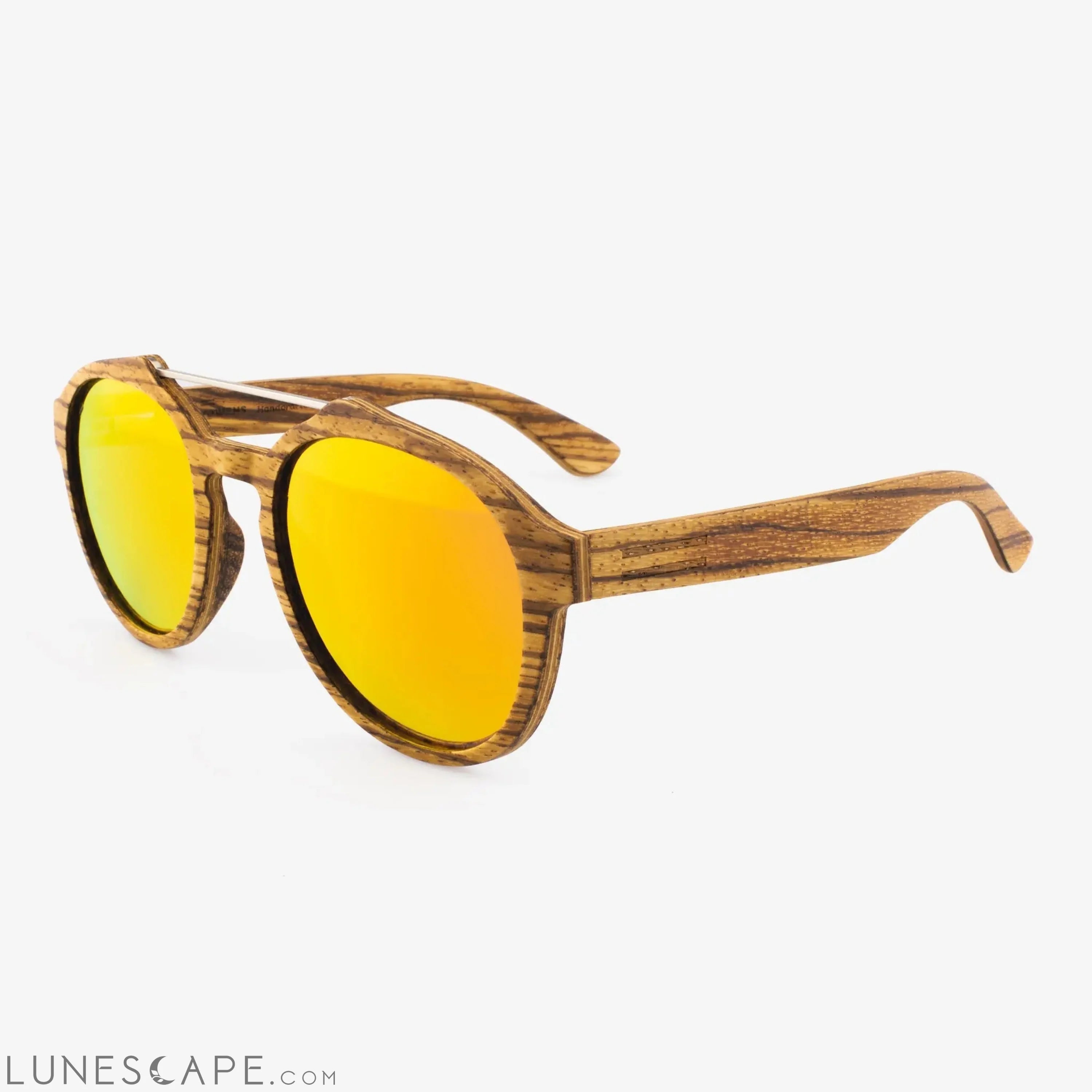 Cortez - Wood & Metal Sunglasses LUNESCAPE