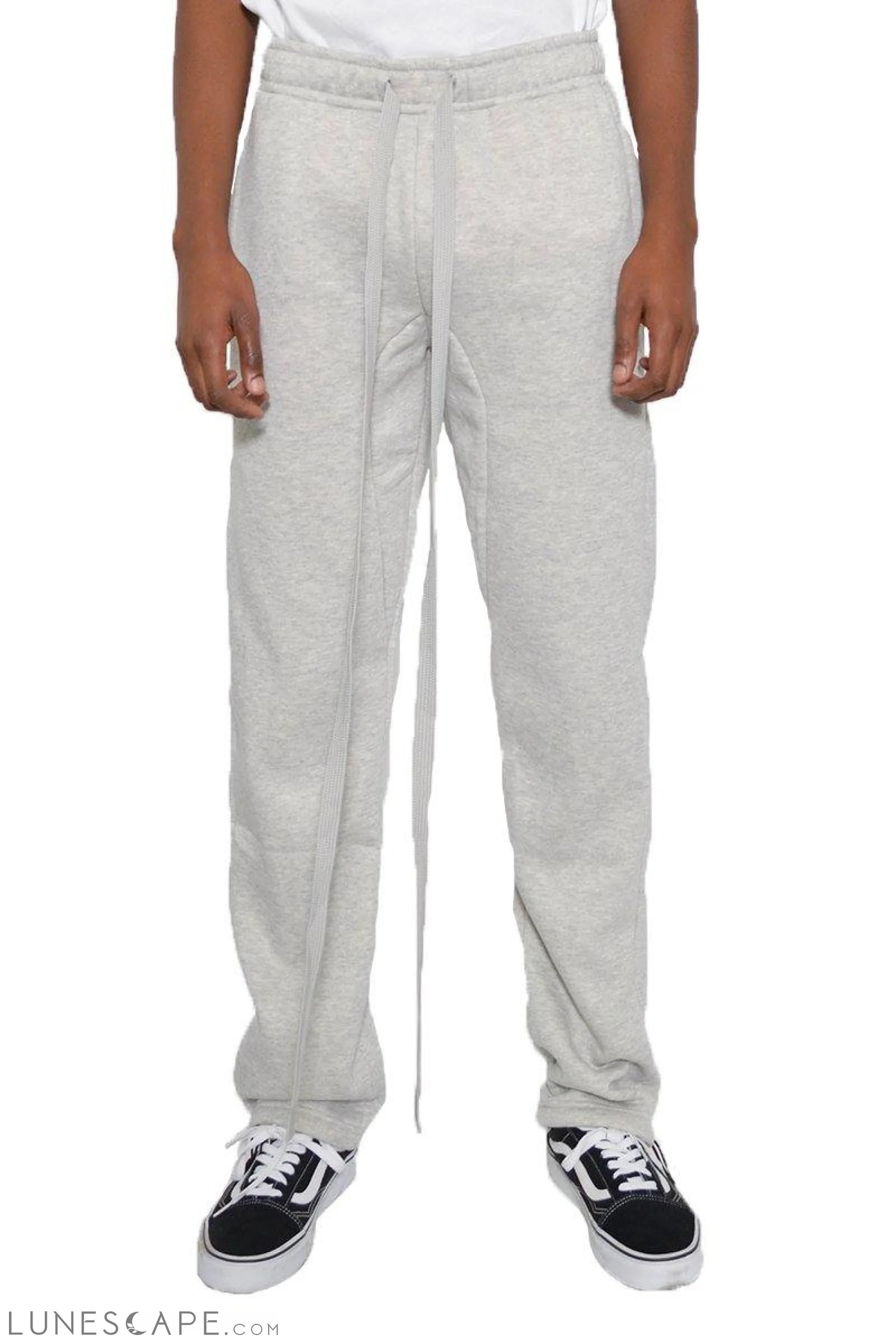 COTTON FLEECE TOGGLE SWEATS - GREY LUNESCAPE