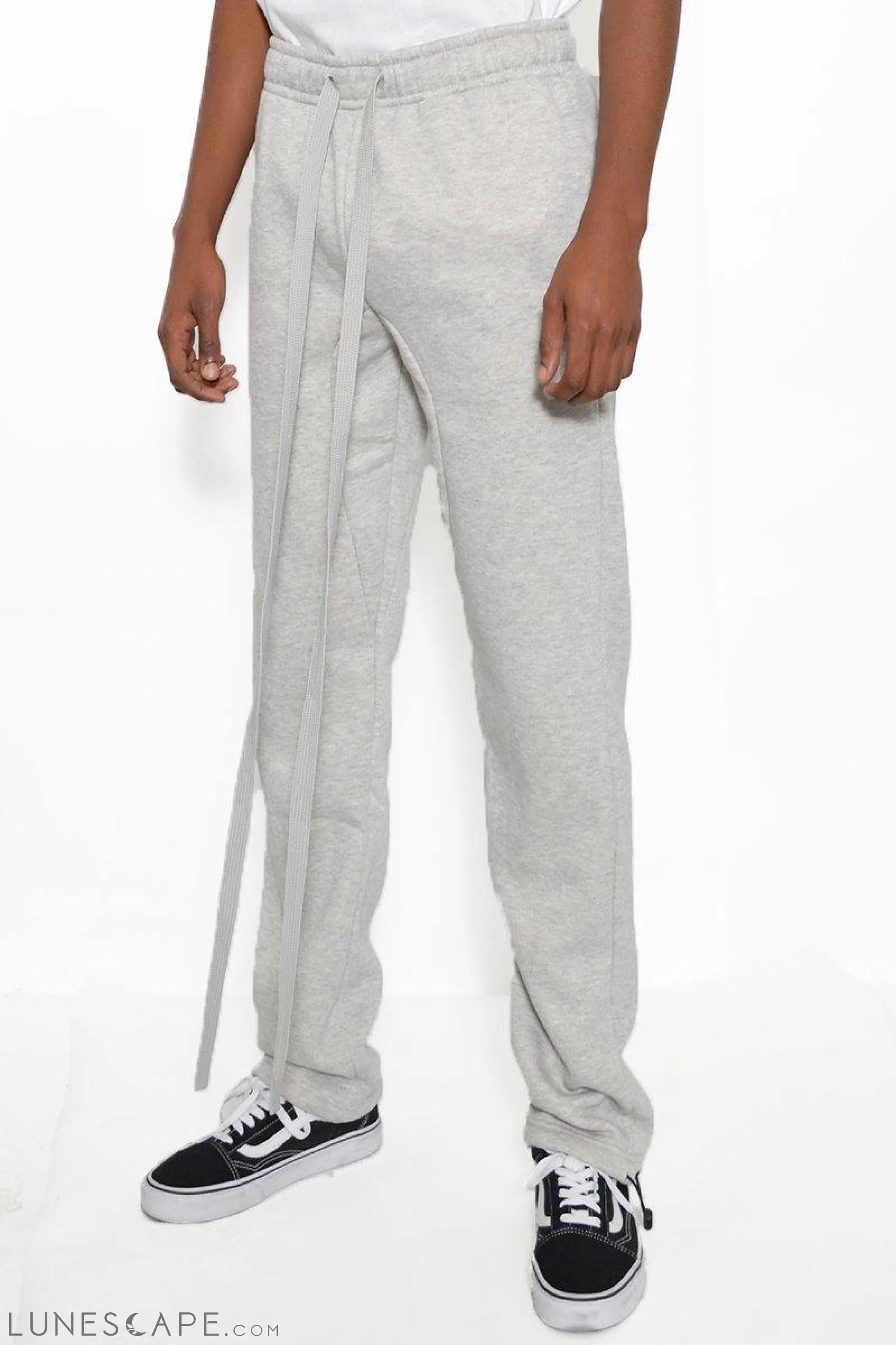 COTTON FLEECE TOGGLE SWEATS - GREY LUNESCAPE