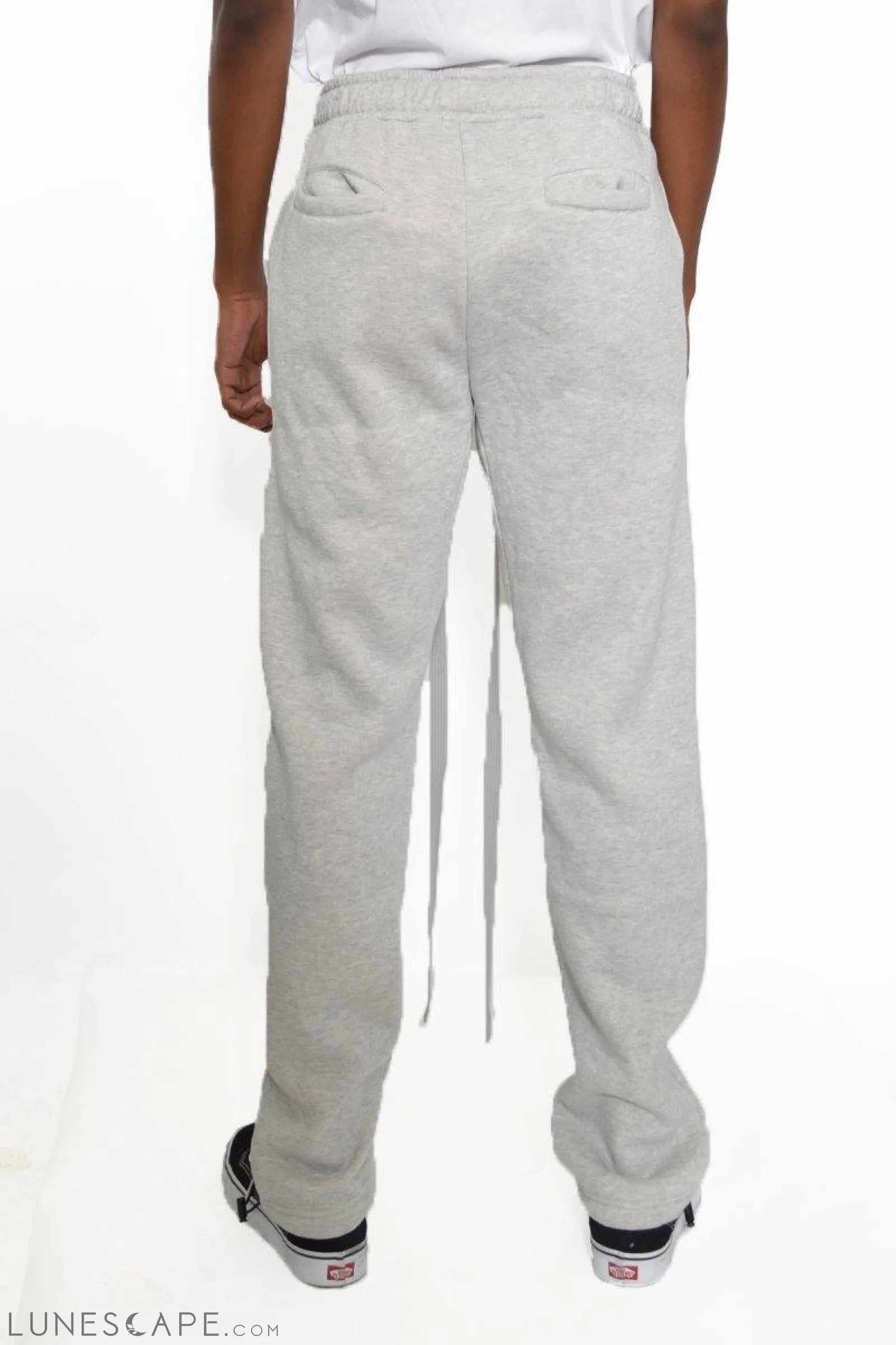 COTTON FLEECE TOGGLE SWEATS - GREY LUNESCAPE