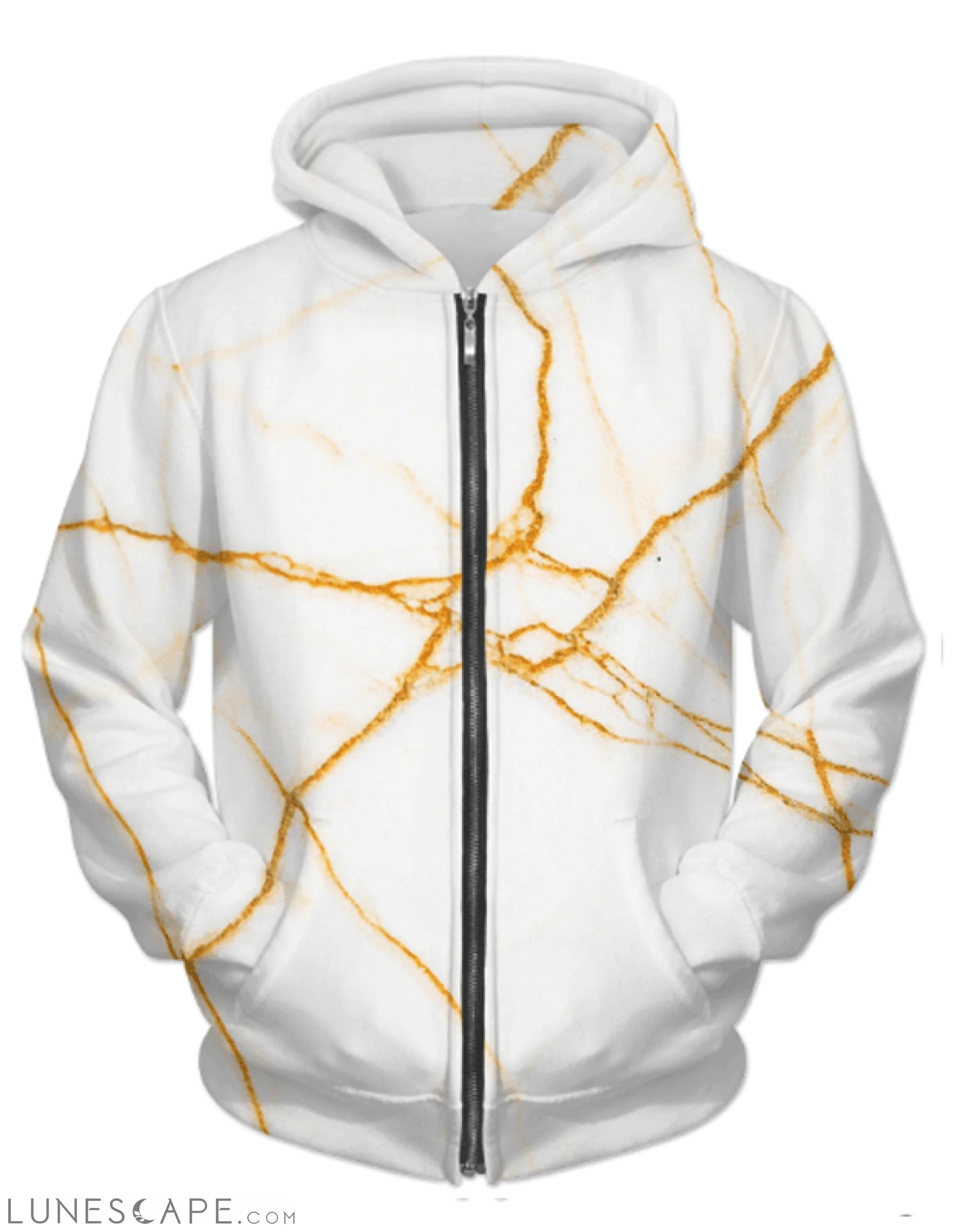 Cracked Zipper Hoodie LUNESCAPE