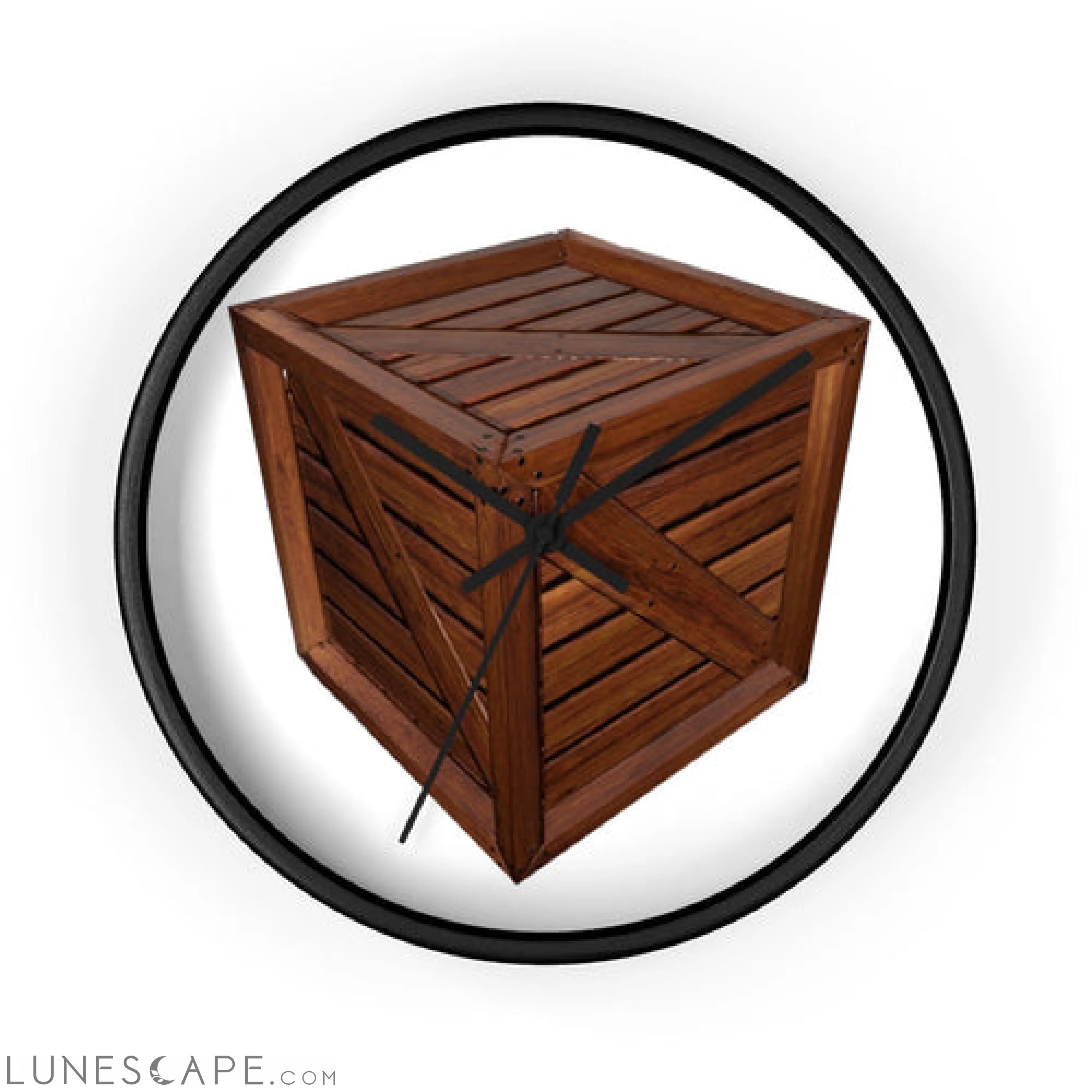 Crate Wall clock LUNESCAPE