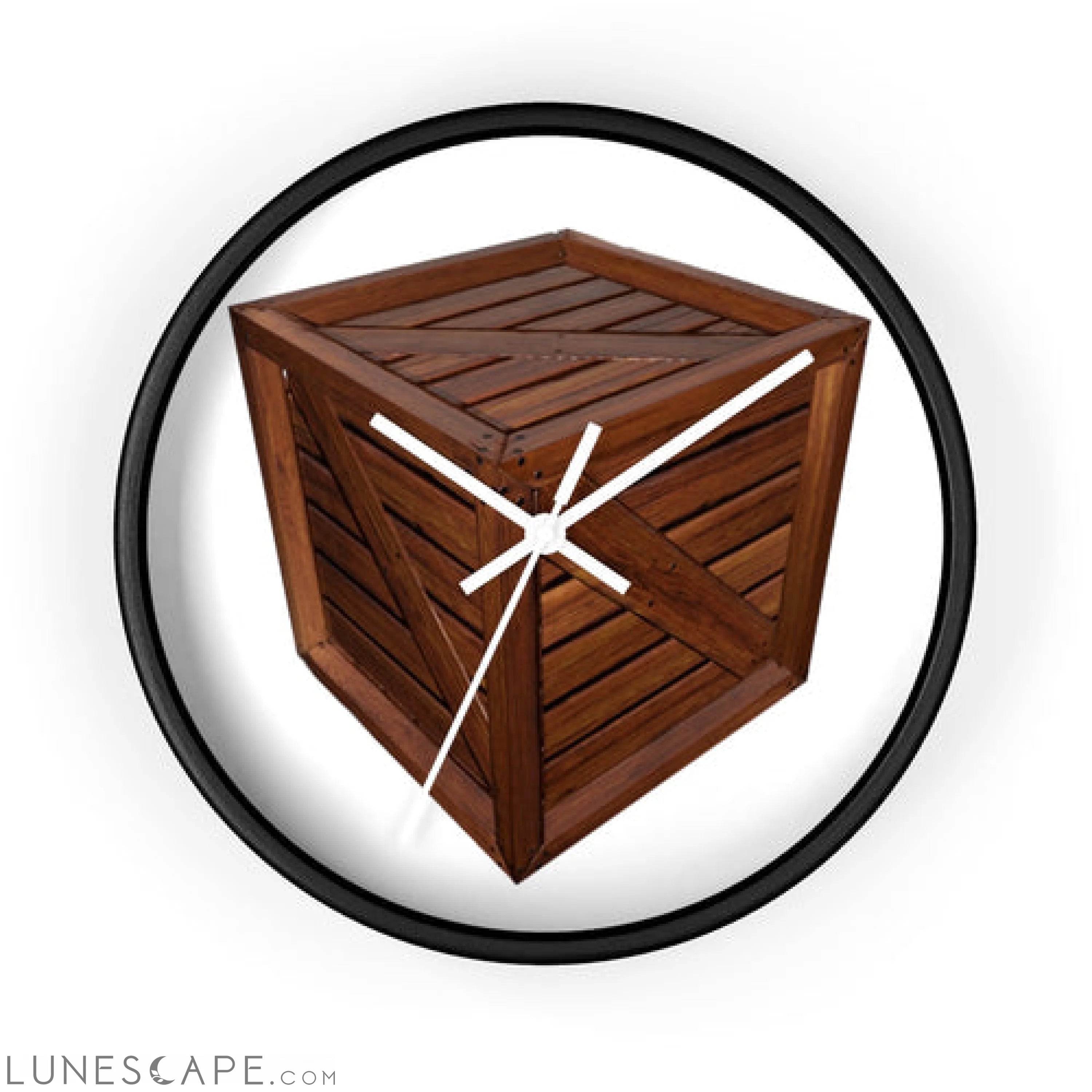 Crate Wall clock LUNESCAPE