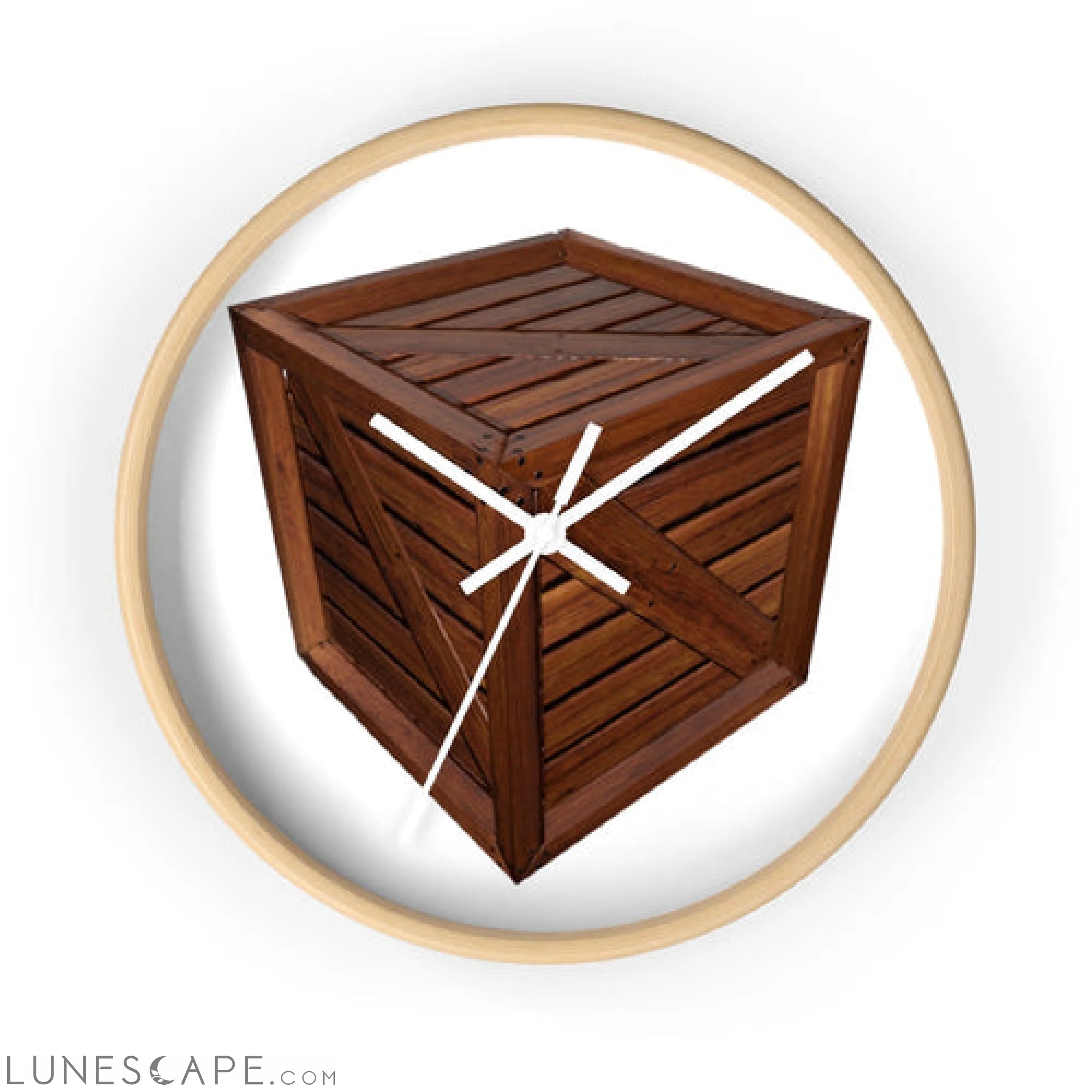 Crate Wall clock LUNESCAPE