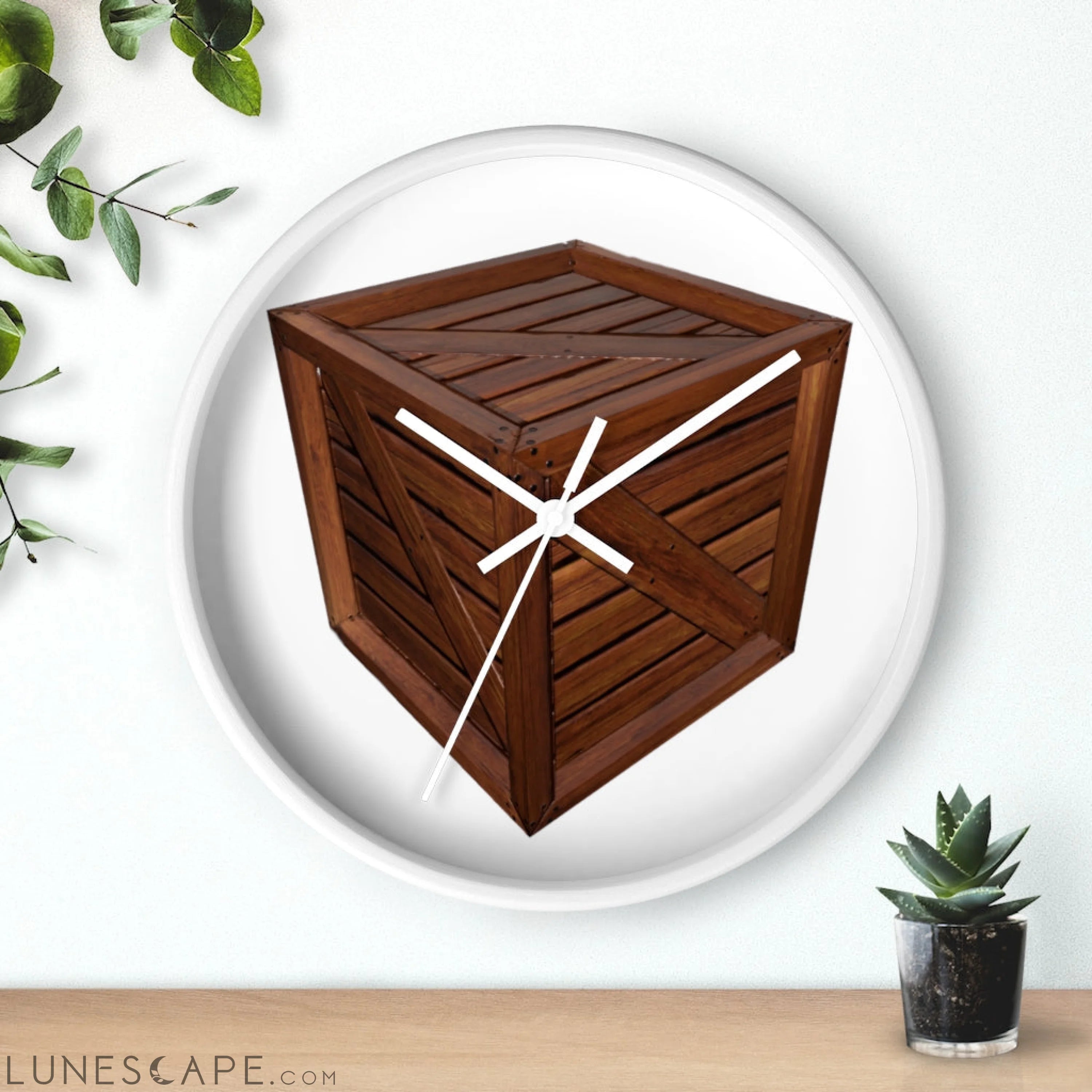 Crate Wall clock LUNESCAPE