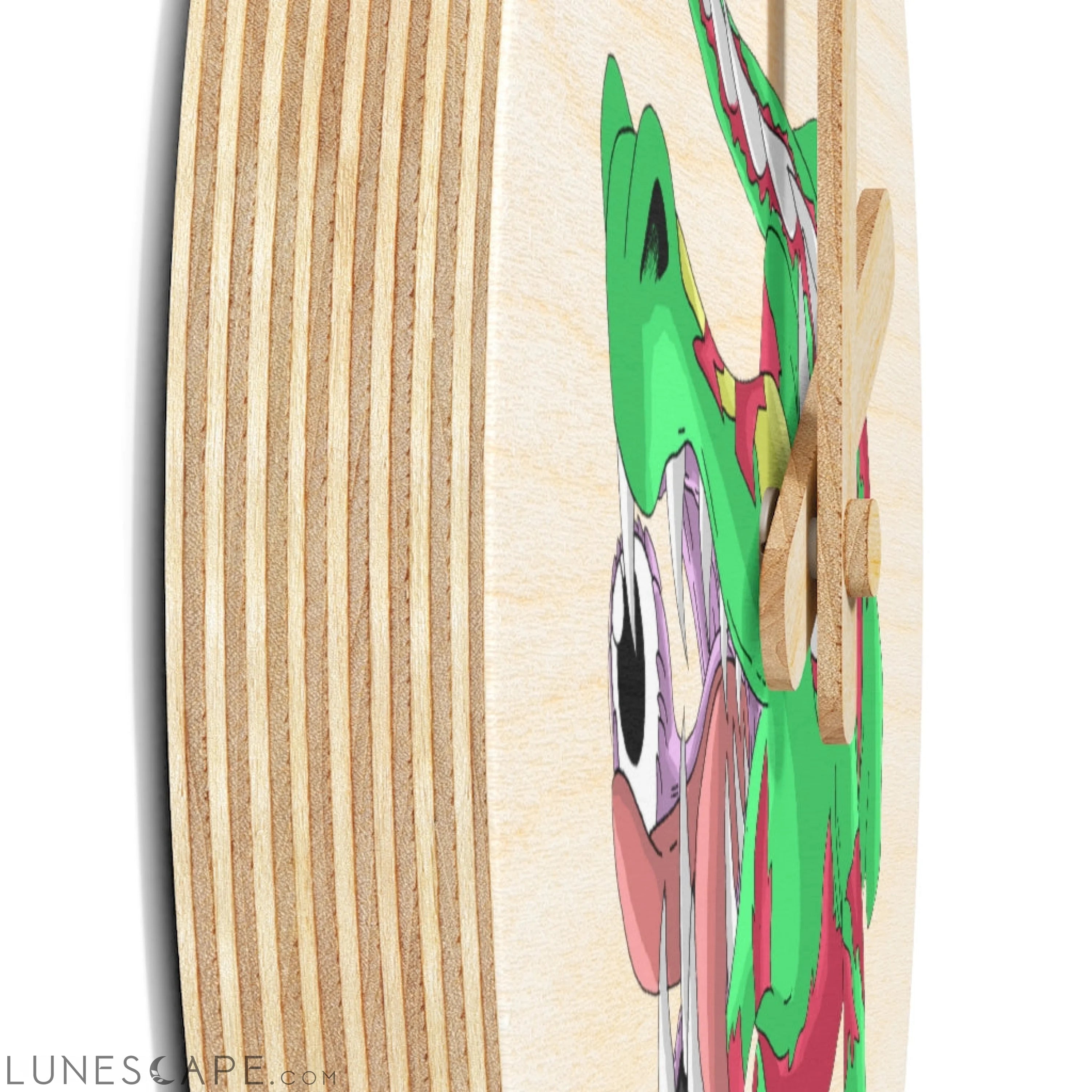 Crawnawsome Wooden Wall Clock LUNESCAPE
